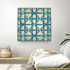 Woven Symmetry I by Chariklia Zarris on GIANT ART - blue patterns