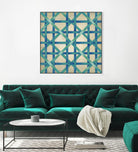 Woven Symmetry I by Chariklia Zarris on GIANT ART - blue patterns