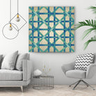 Woven Symmetry I by Chariklia Zarris on GIANT ART - blue patterns
