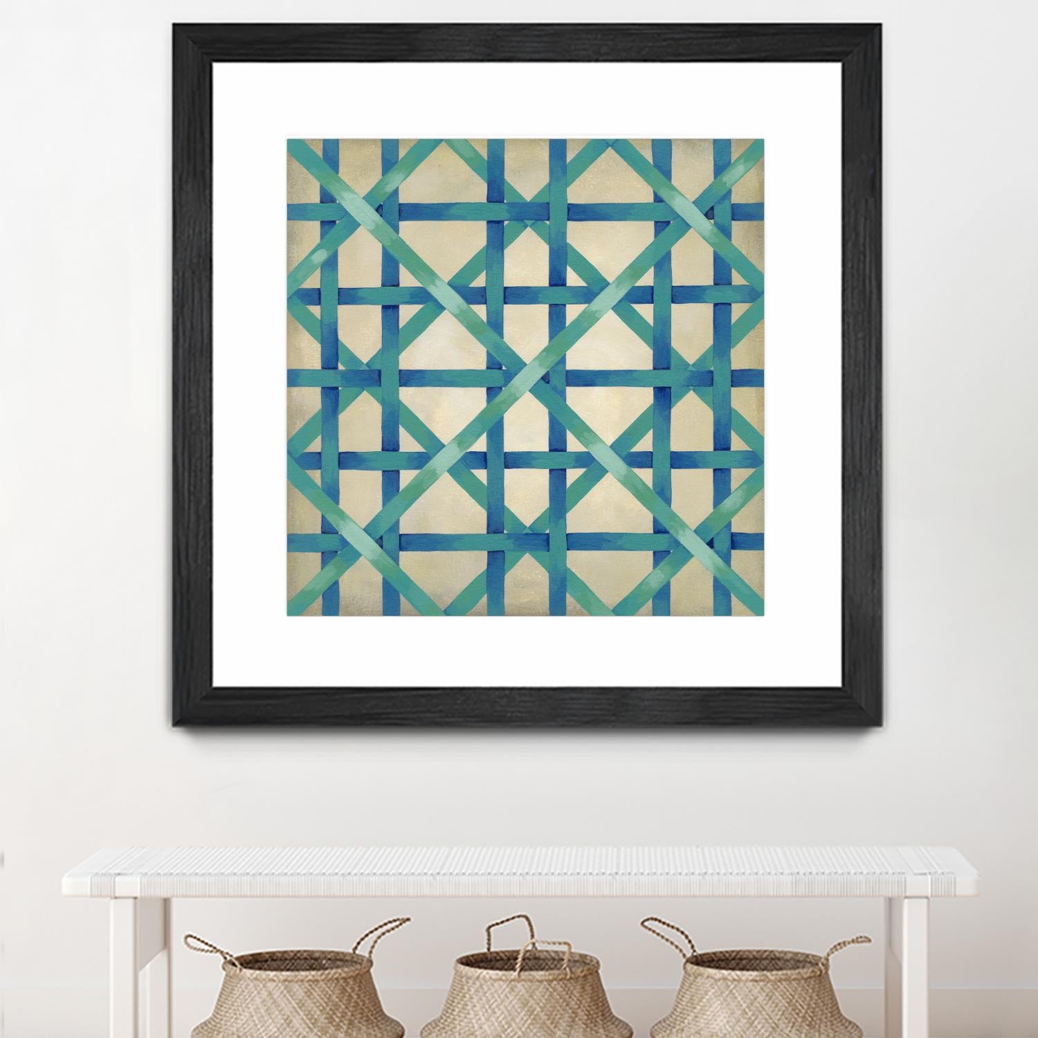 Woven Symmetry I by Chariklia Zarris on GIANT ART - blue patterns