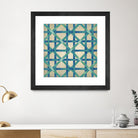 Woven Symmetry I by Chariklia Zarris on GIANT ART - blue patterns