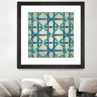 Woven Symmetry I by Chariklia Zarris on GIANT ART - blue patterns