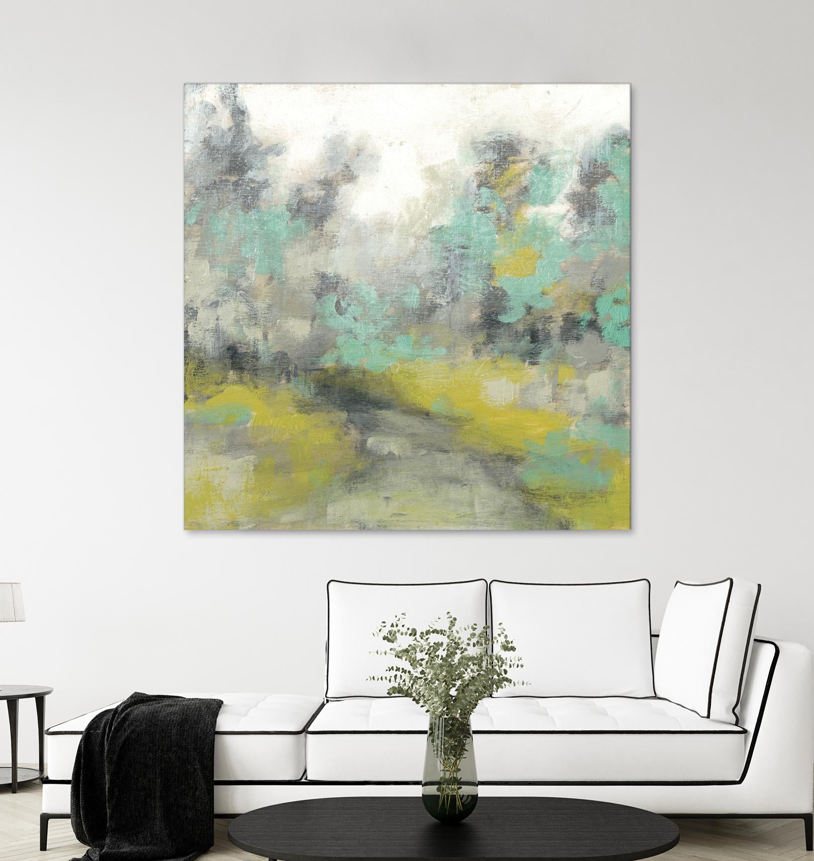 Pastel Walk II by Jennifer Goldberger on GIANT ART - green abstract