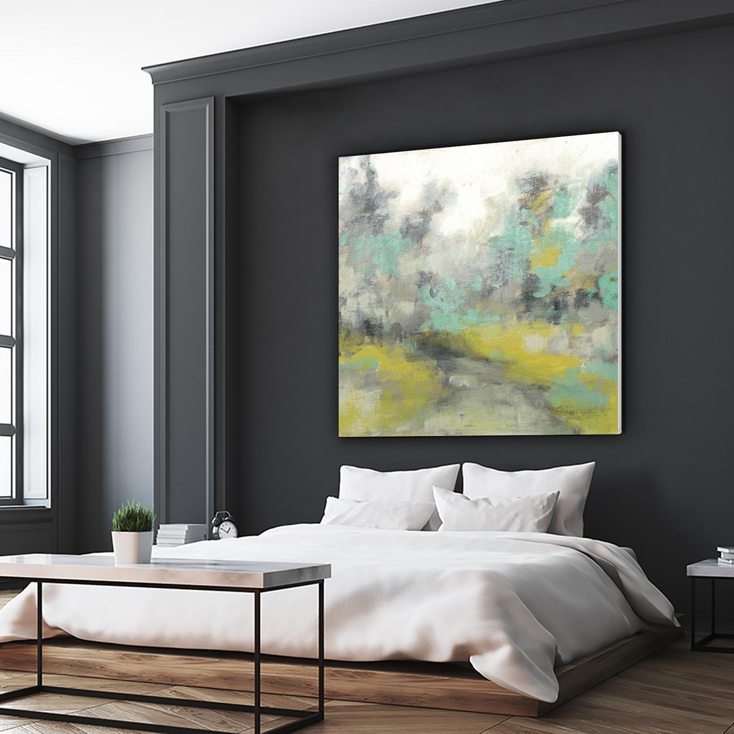 Pastel Walk II by Jennifer Goldberger on GIANT ART - green abstract