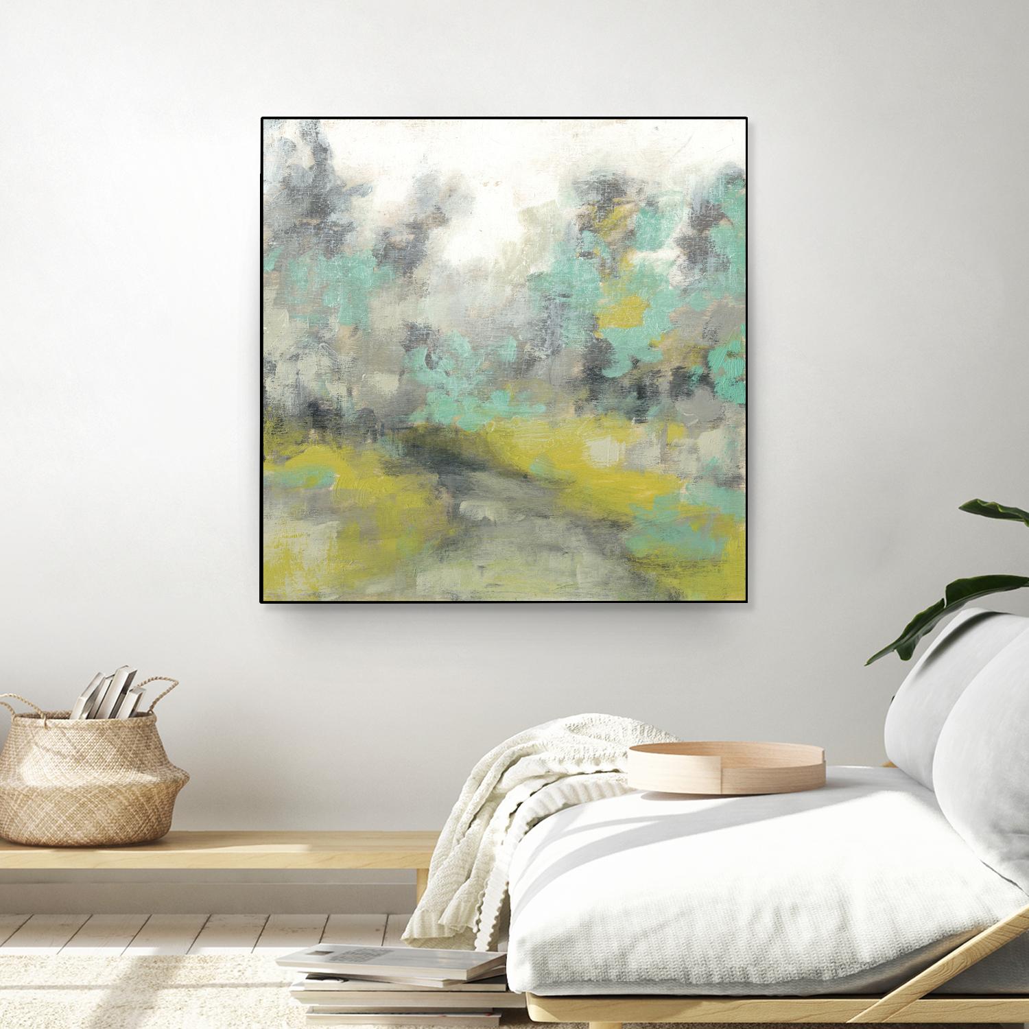 Pastel Walk II by Jennifer Goldberger on GIANT ART - green abstract
