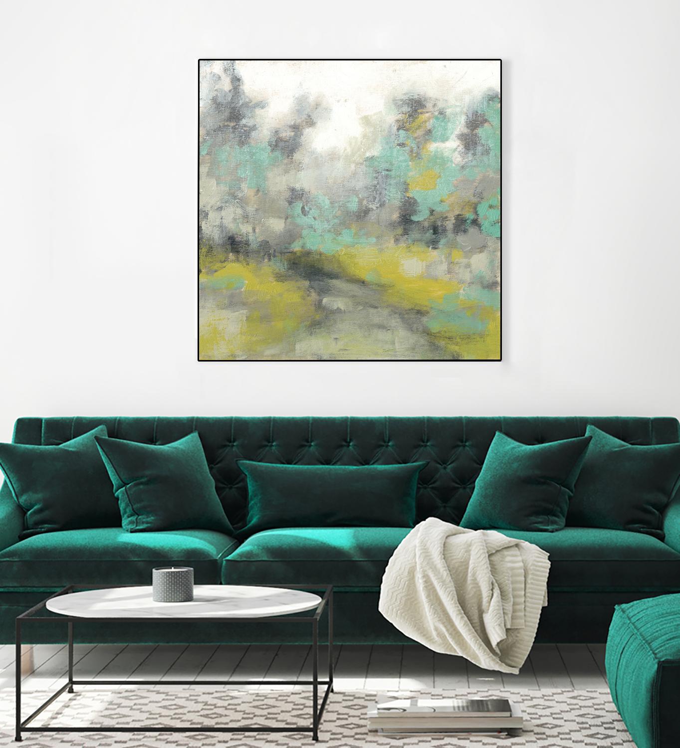 Pastel Walk II by Jennifer Goldberger on GIANT ART - green abstract
