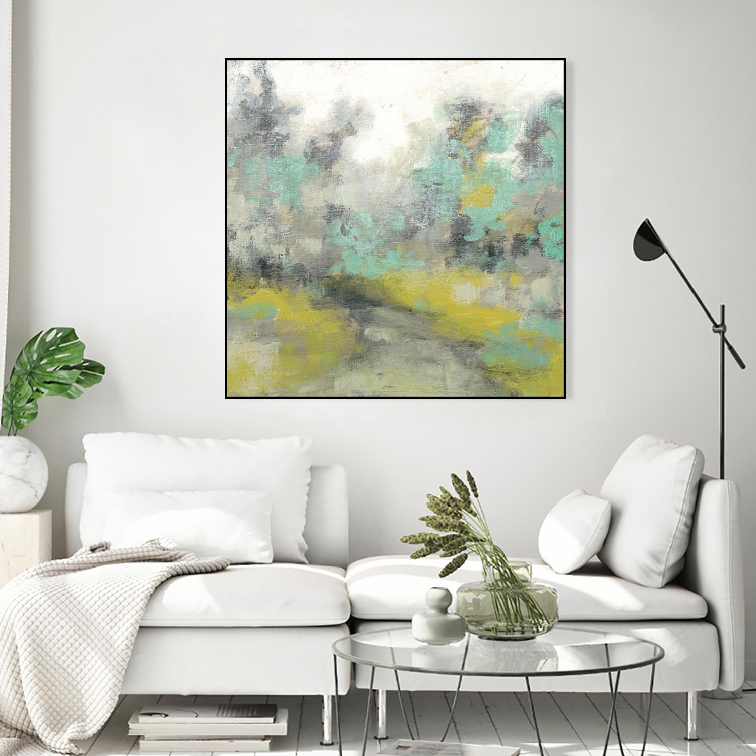 Pastel Walk II by Jennifer Goldberger on GIANT ART - green abstract