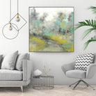 Pastel Walk II by Jennifer Goldberger on GIANT ART - green abstract
