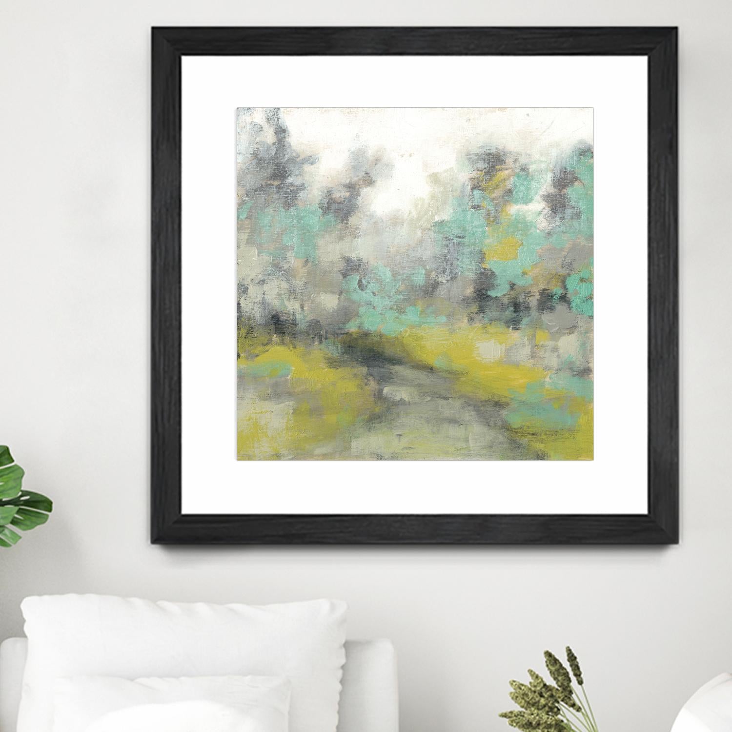 Pastel Walk II by Jennifer Goldberger on GIANT ART - green abstract