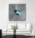 Paint Swirl II by James Burghardt on GIANT ART - blue abstract