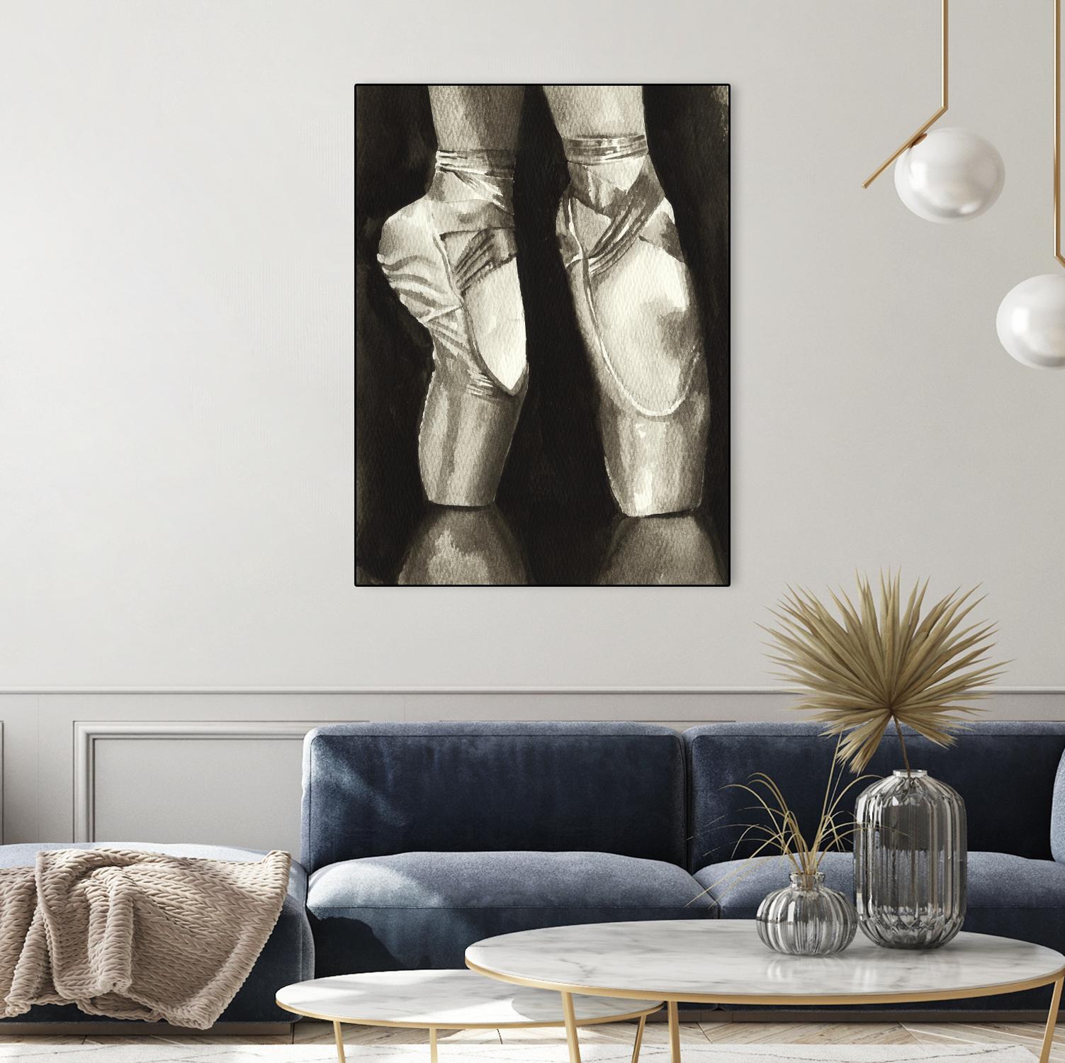 Ballet Shoes II by Grace Popp on GIANT ART - white leisure ballet