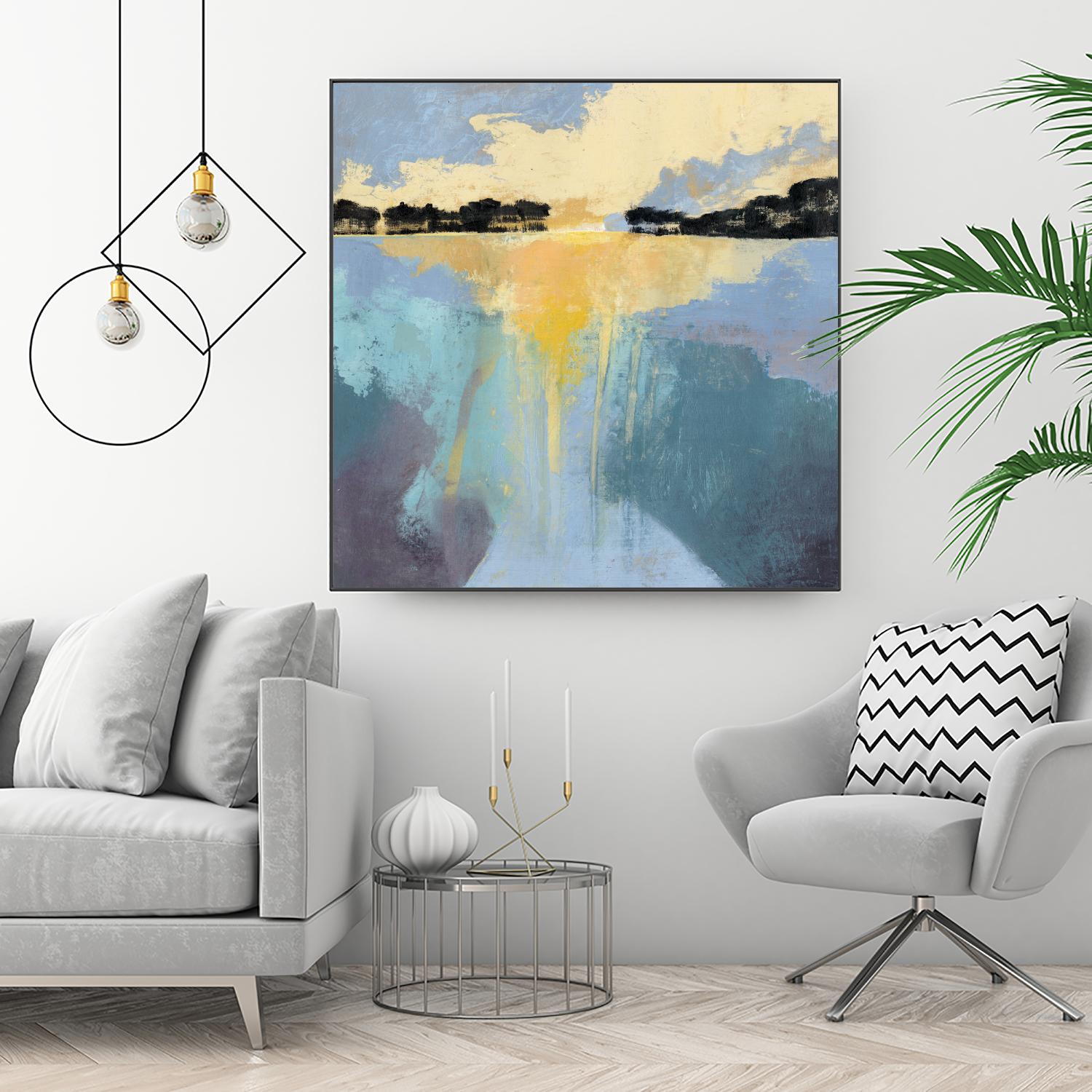 Back Bay Sun I by Grace Popp on GIANT ART - blue sea scene