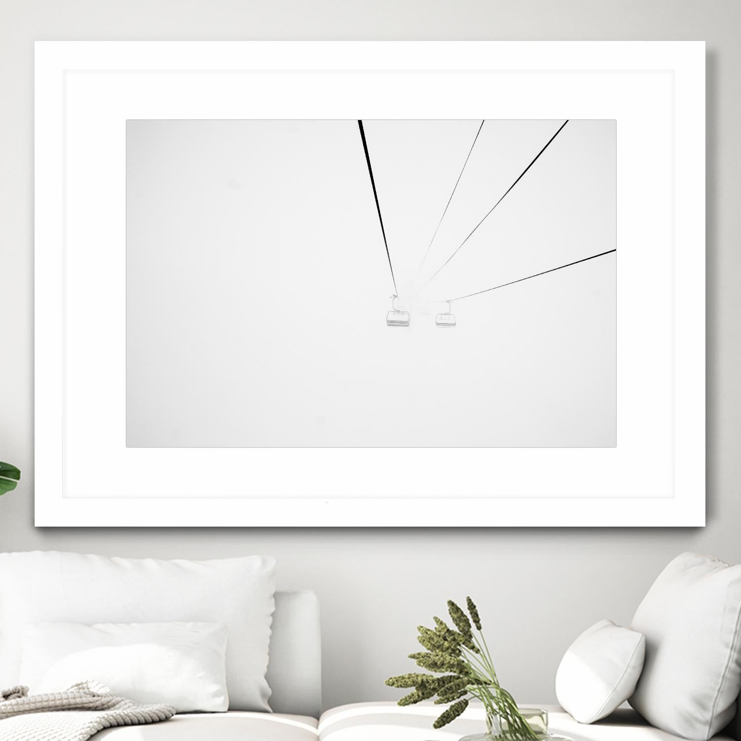 Chair Lift by Pexels on GIANT ART - white black and white