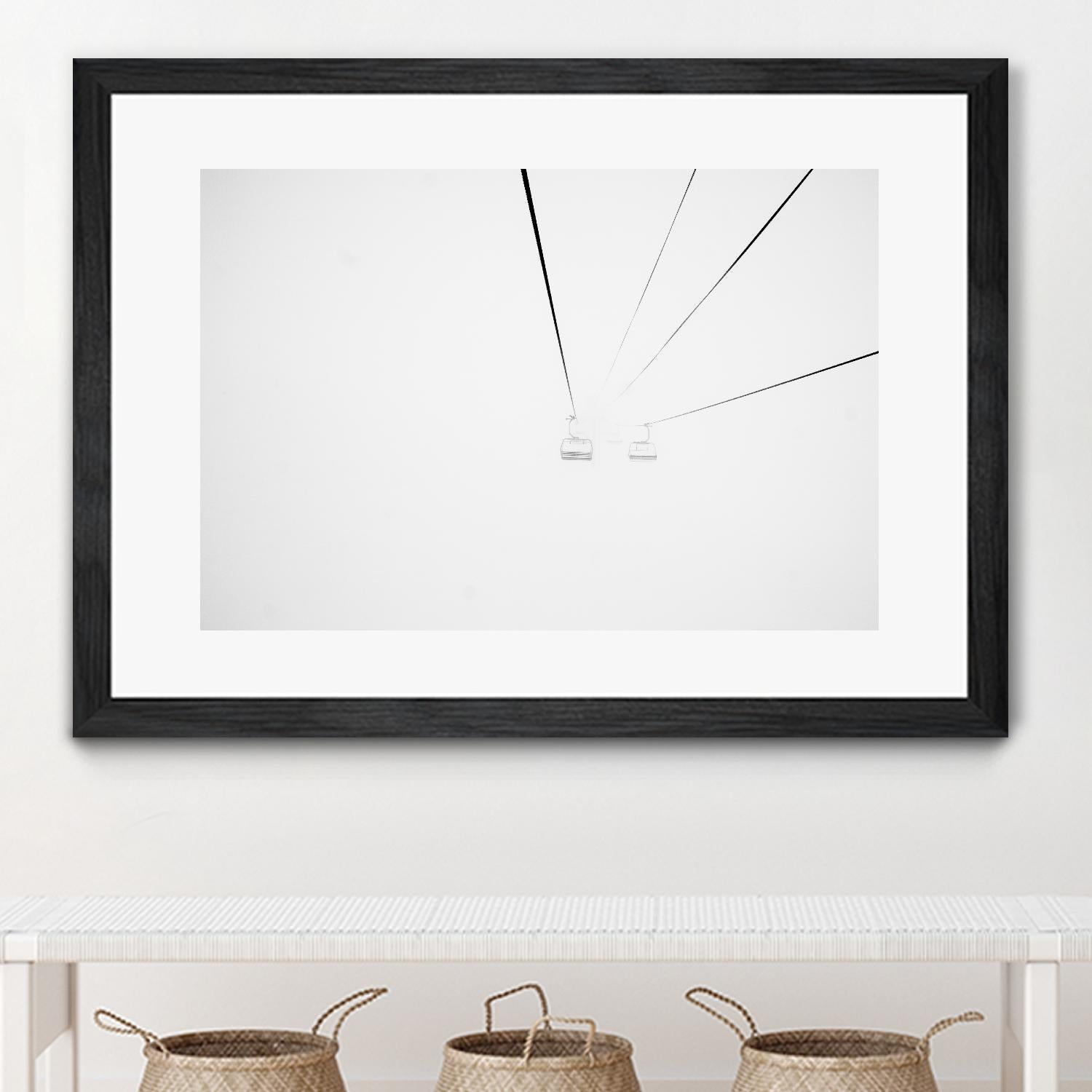 Chair Lift by Pexels on GIANT ART - white black and white