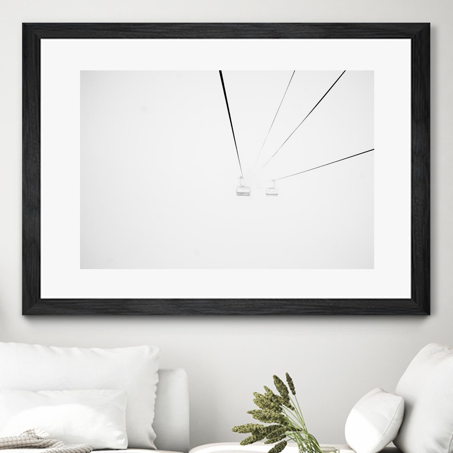 Chair Lift by Pexels on GIANT ART - white black and white