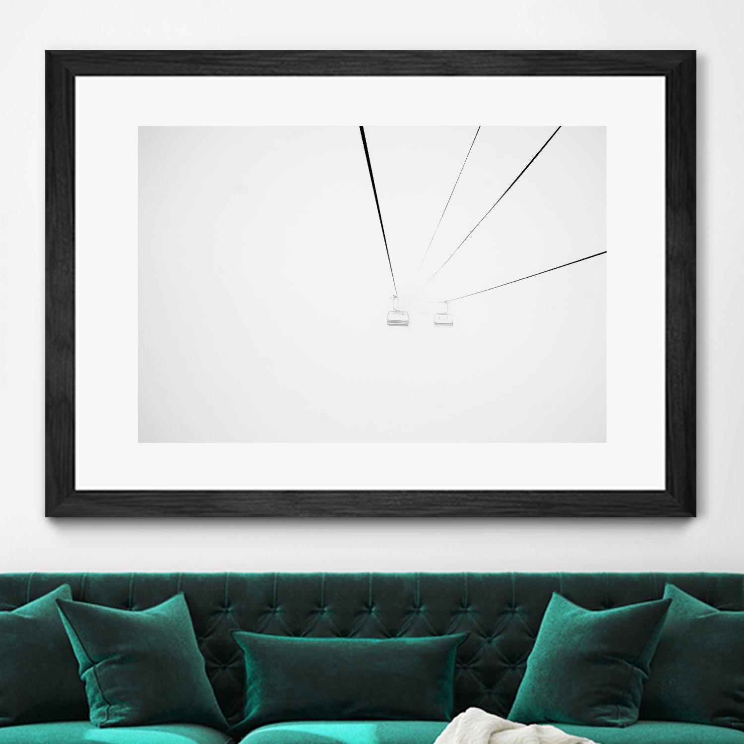 Chair Lift by Pexels on GIANT ART - white black and white