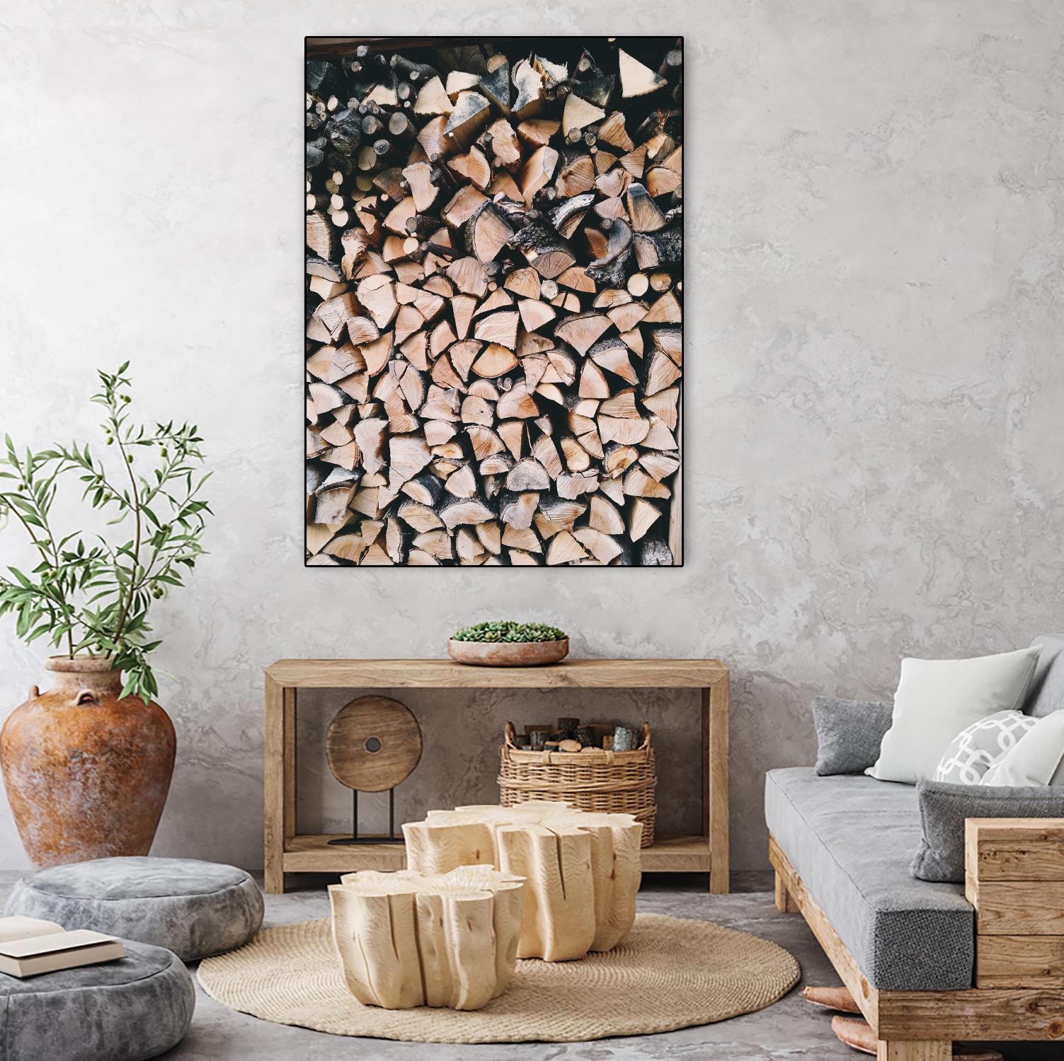 Logs by Pexels on GIANT ART - black trees