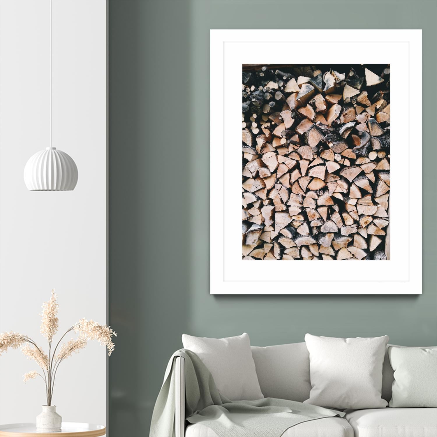 Logs by Pexels on GIANT ART - black trees wood
