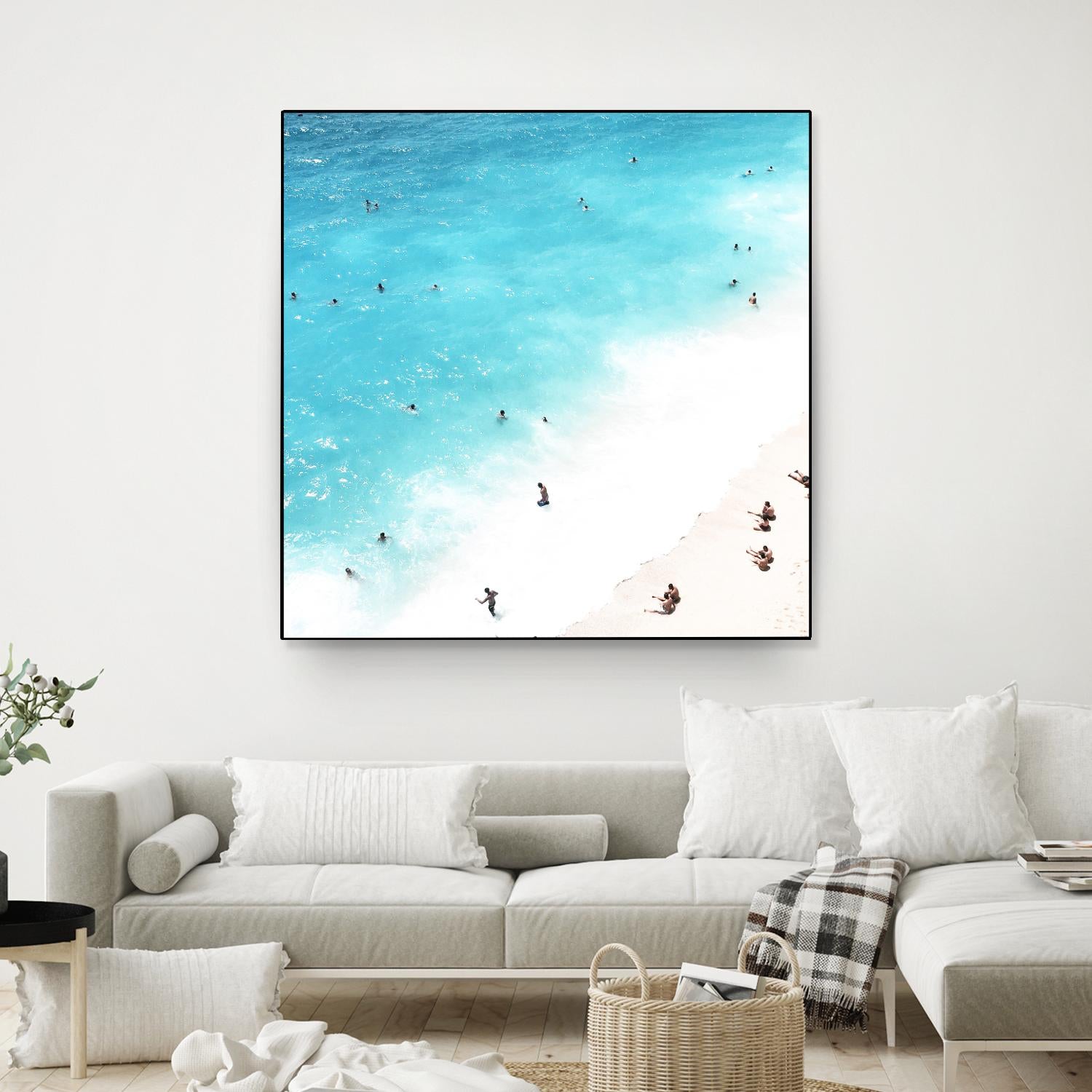 A day at the beach by Pexels on GIANT ART - blue sea scene