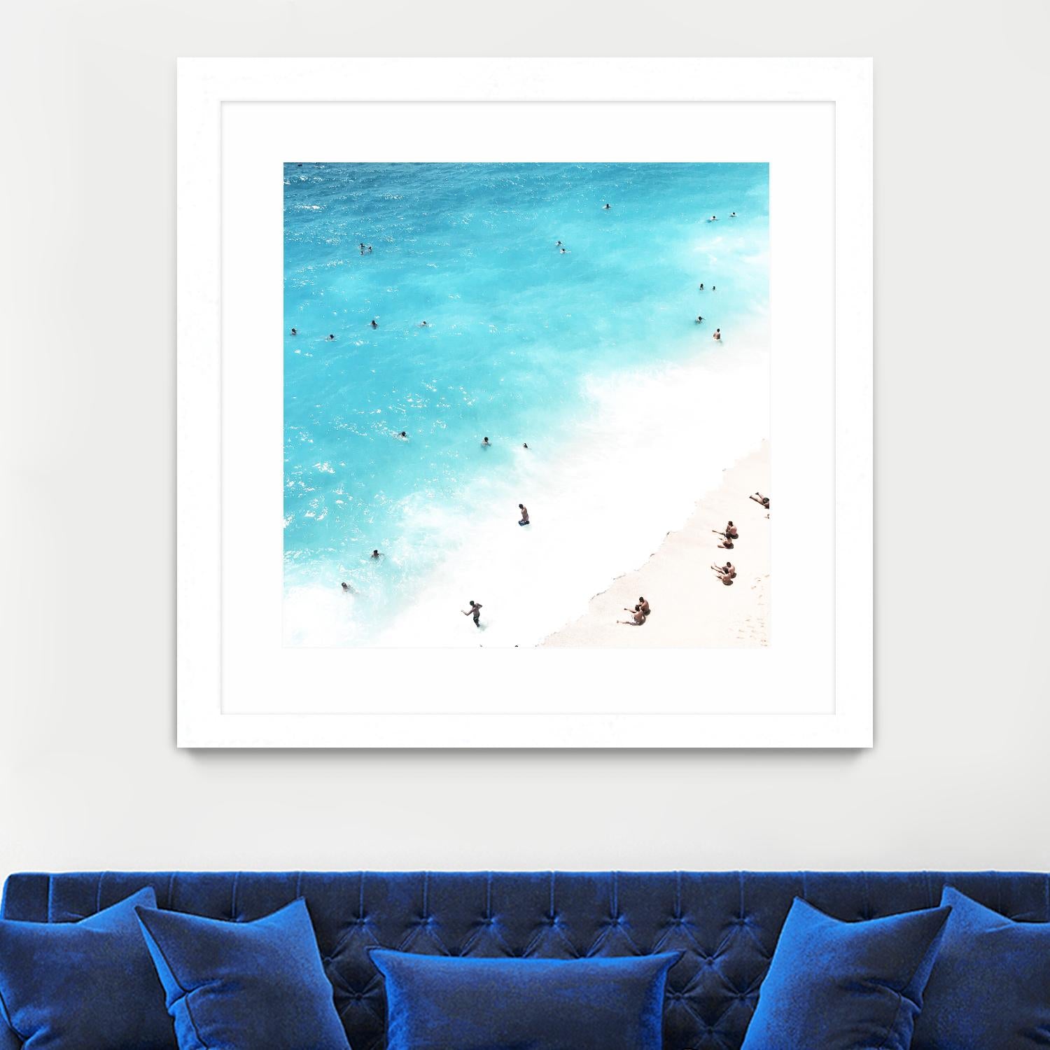 A day at the beach by Pexels on GIANT ART - blue sea scene