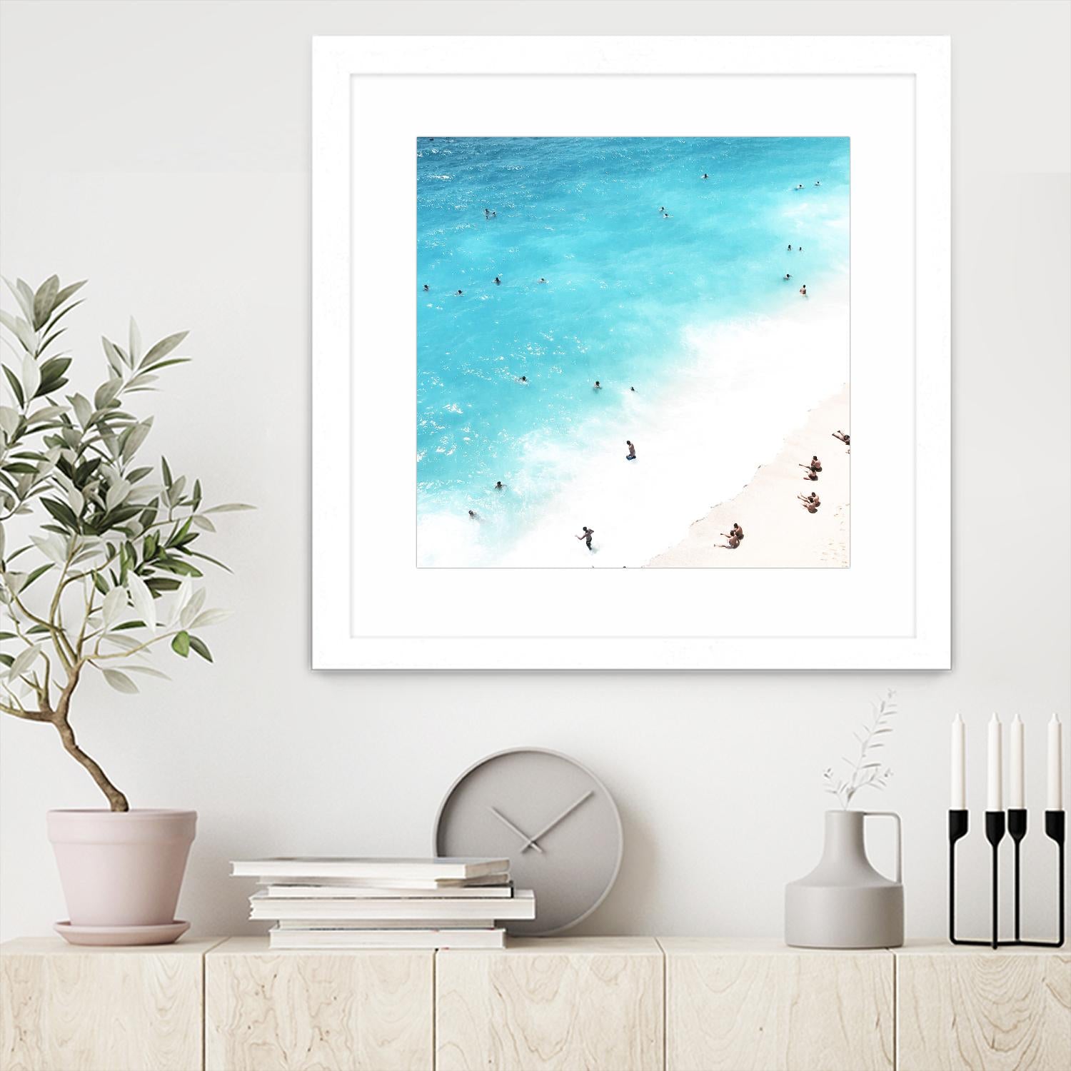 A day at the beach by Pexels on GIANT ART - blue sea scene