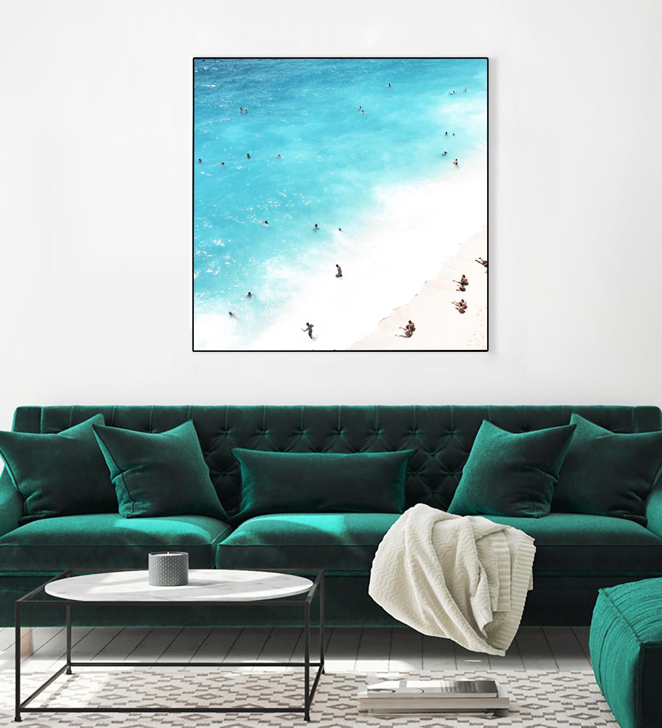 A day at the beach by Pexels on GIANT ART - blue sea scene