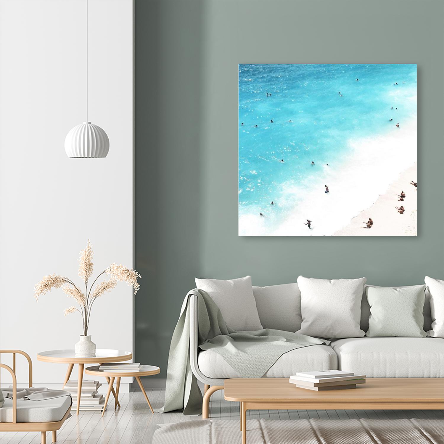 A day at the beach by Pexels on GIANT ART - blue sea scene
