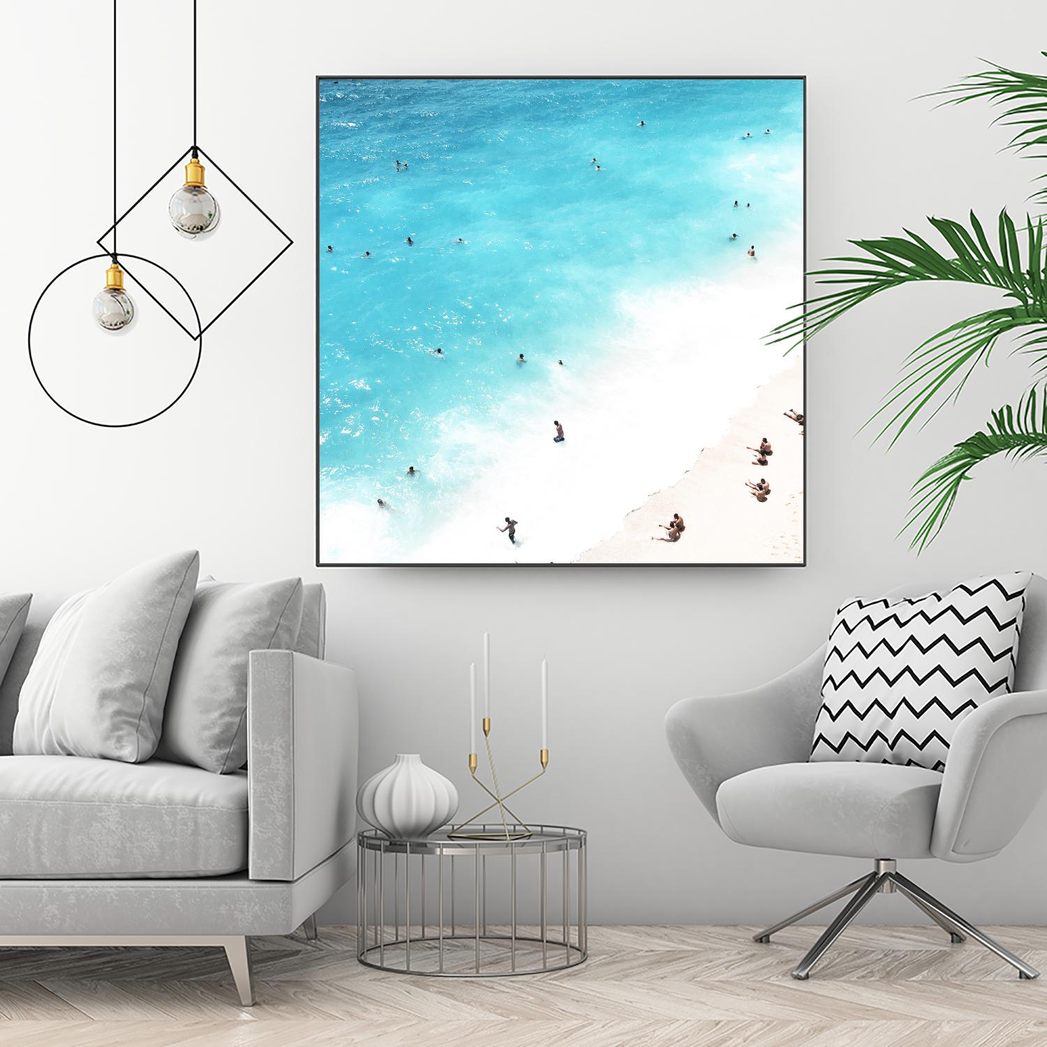 A day at the beach by Pexels on GIANT ART - blue sea scene