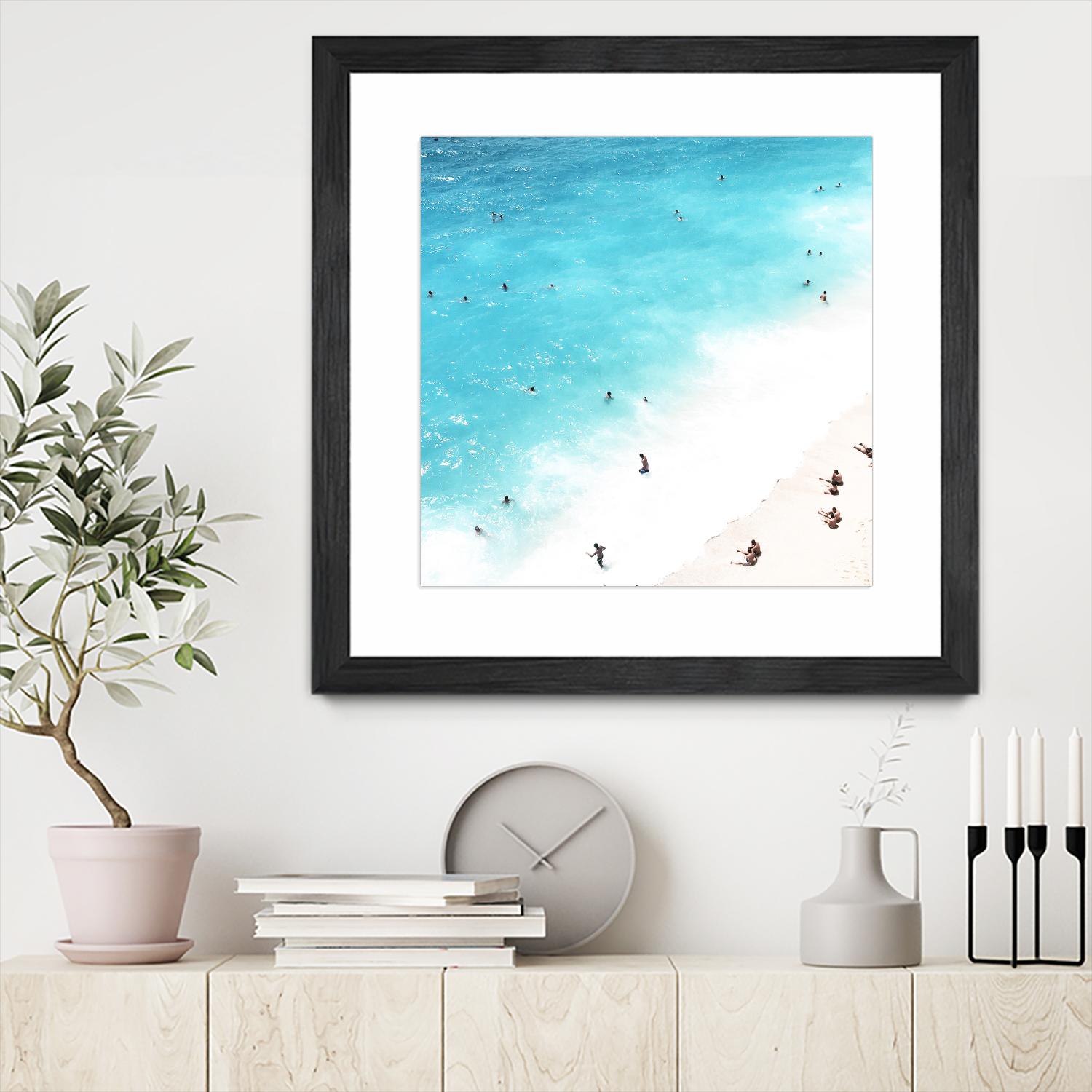 A day at the beach by Pexels on GIANT ART - blue sea scene