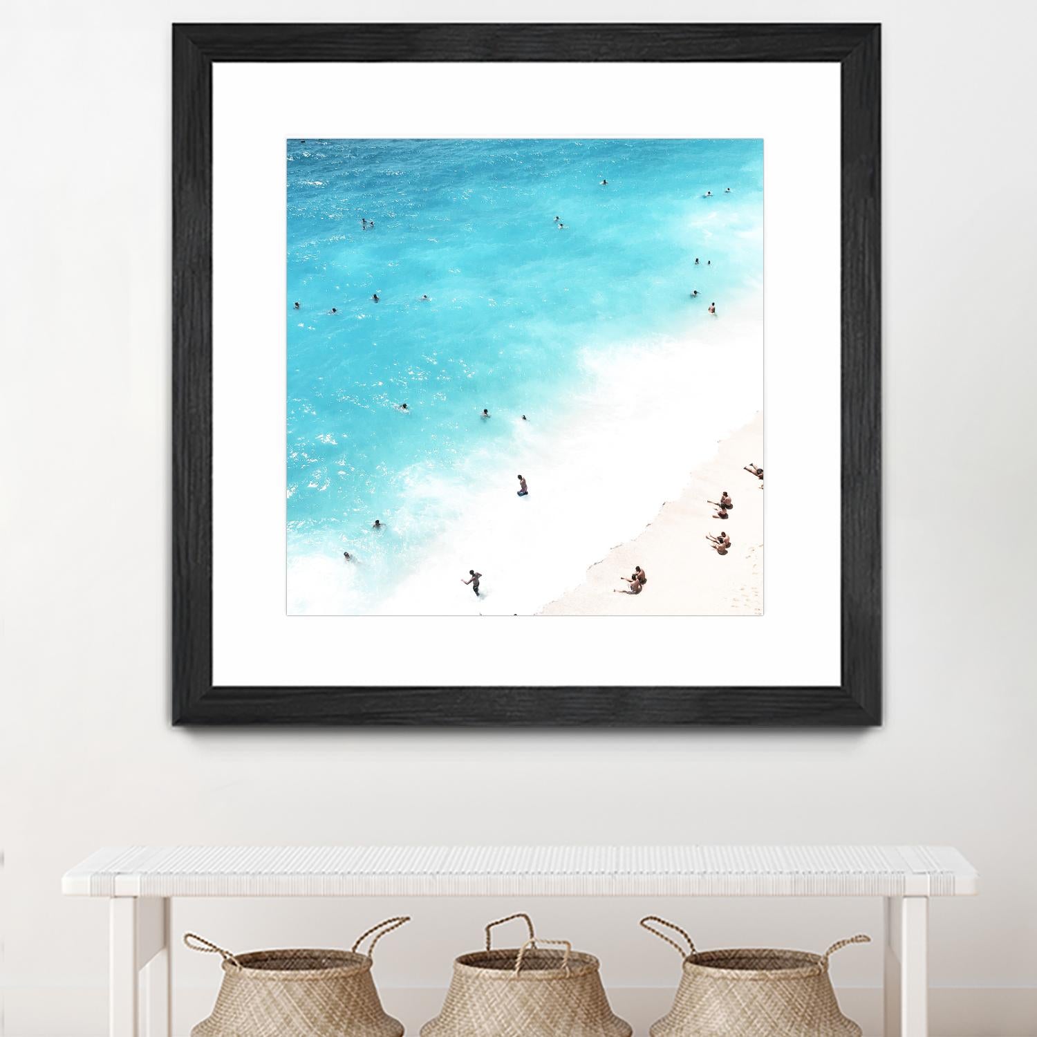 A day at the beach by Pexels on GIANT ART - blue sea scene