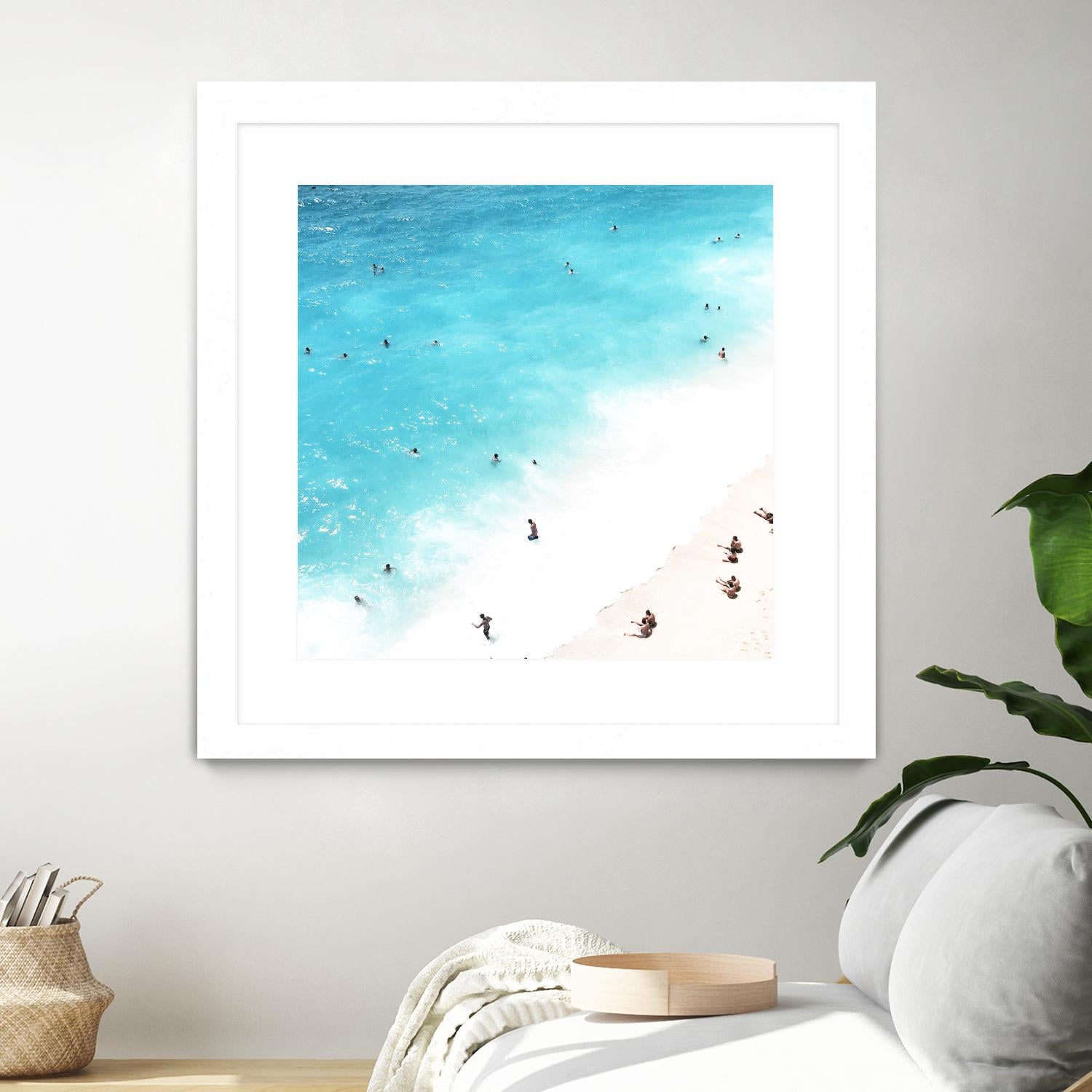 A day at the beach by Pexels on GIANT ART - blue sea scene