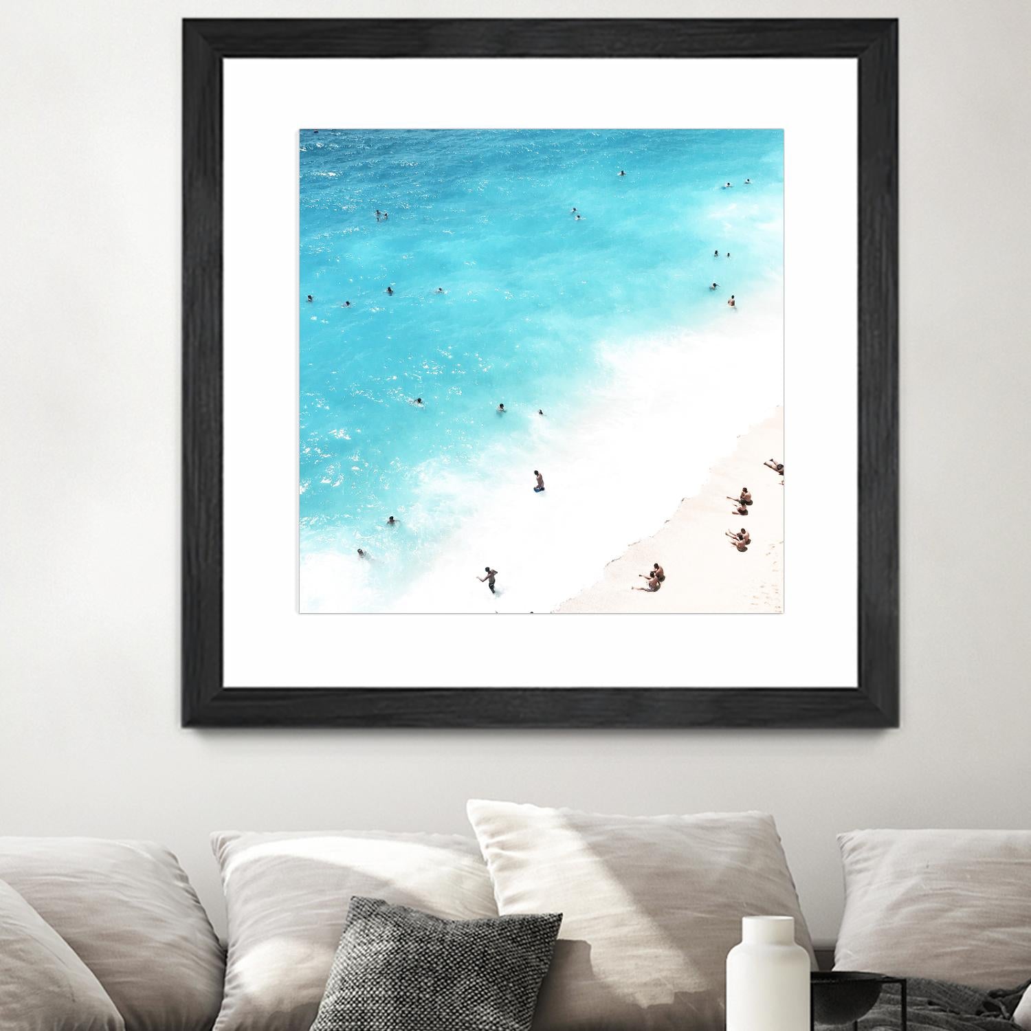 A day at the beach by Pexels on GIANT ART - blue sea scene