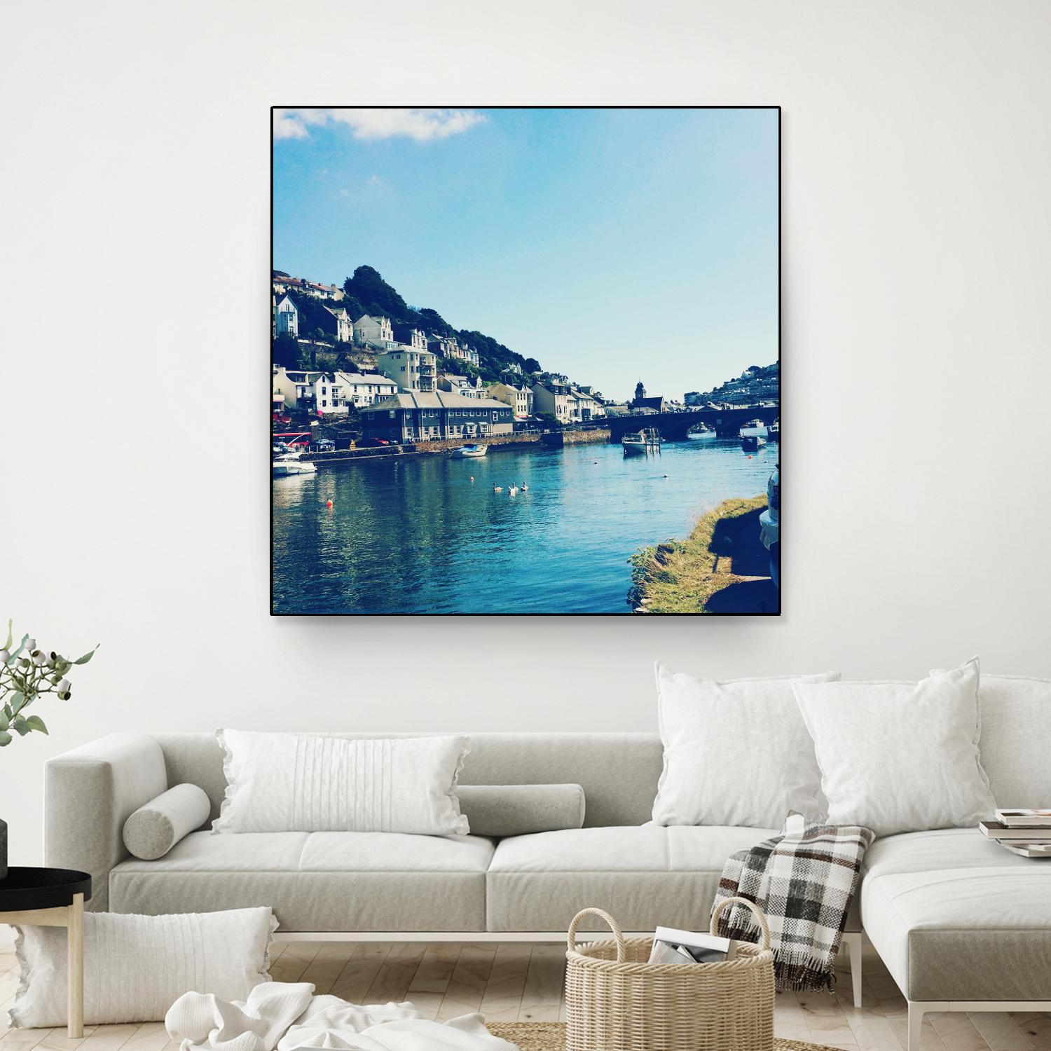 Ducks by Pexels on GIANT ART - blue city scene