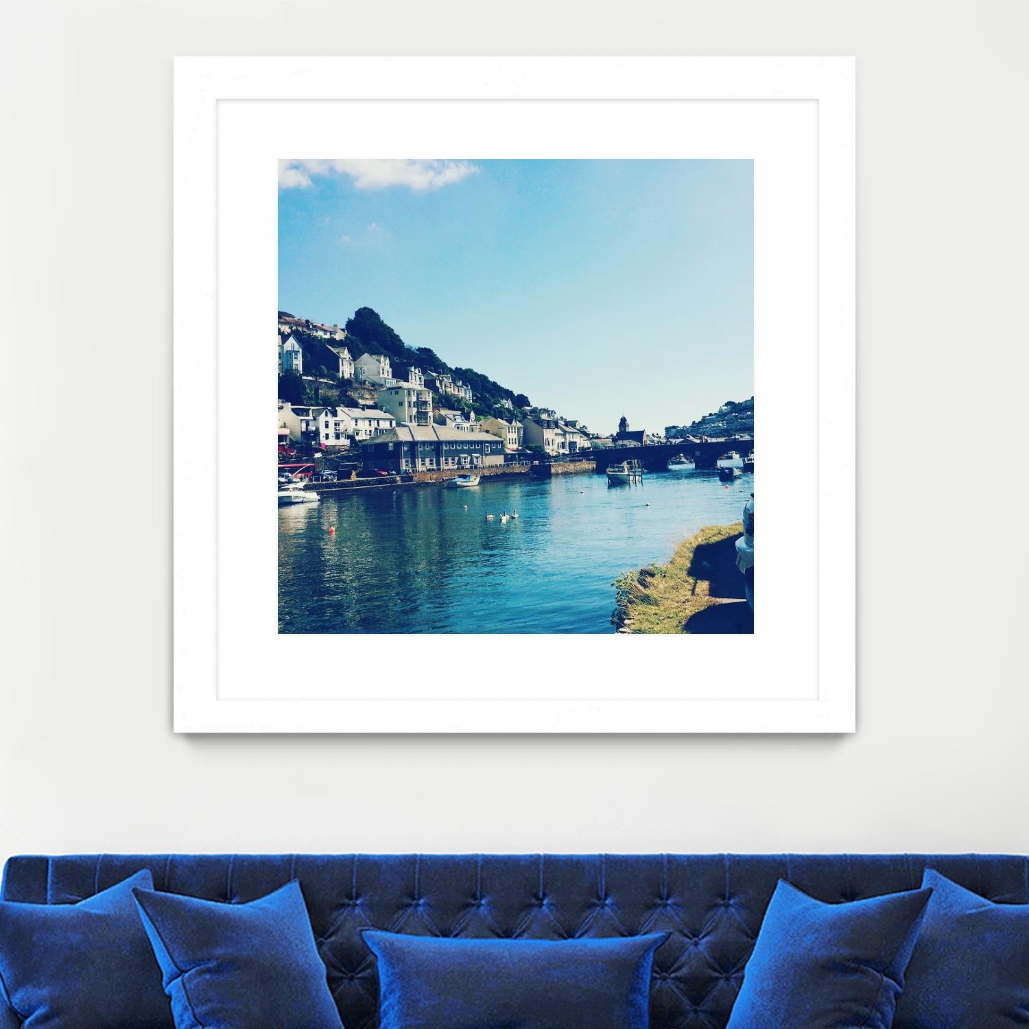 Ducks by Pexels on GIANT ART - blue city scene