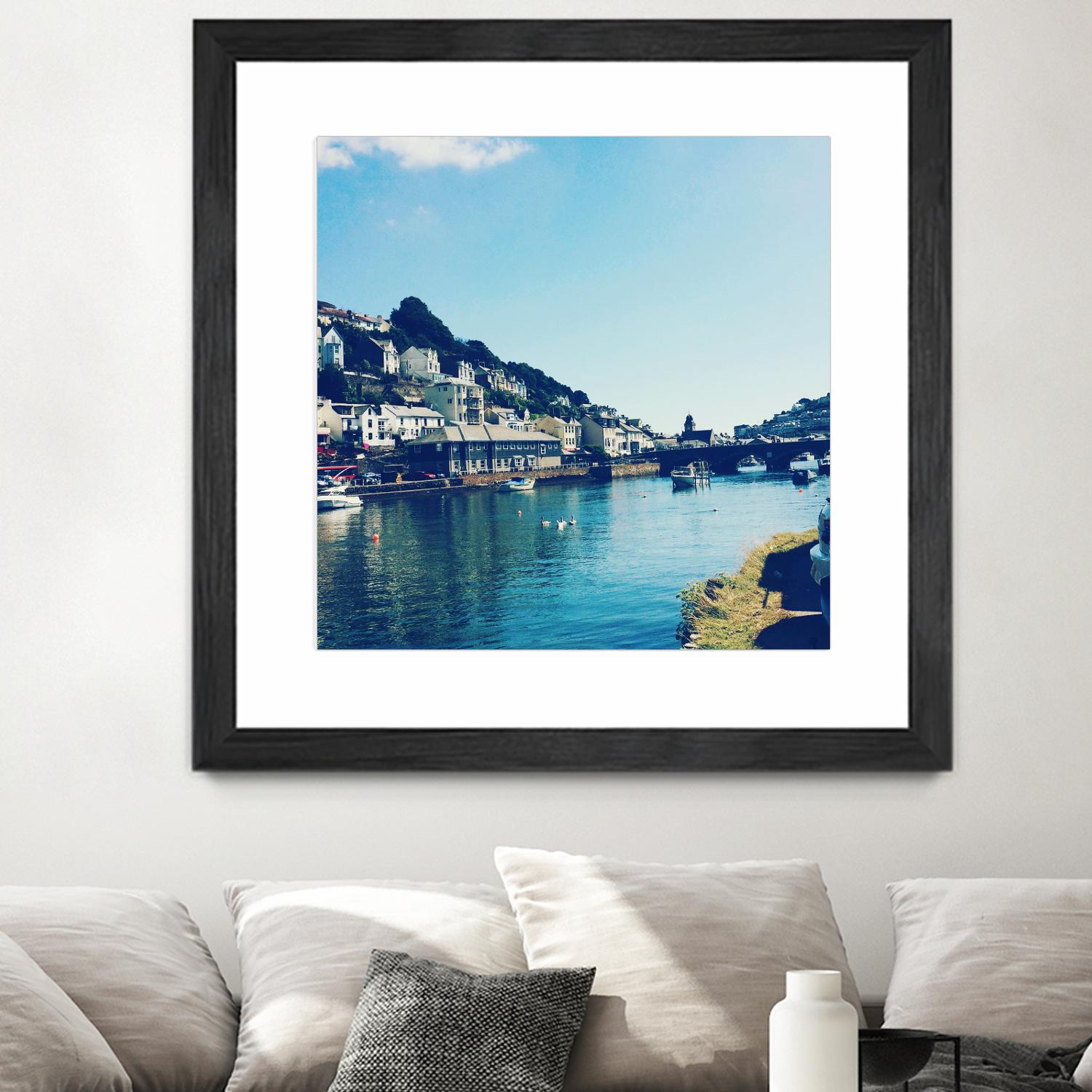 Ducks by Pexels on GIANT ART - blue city scene