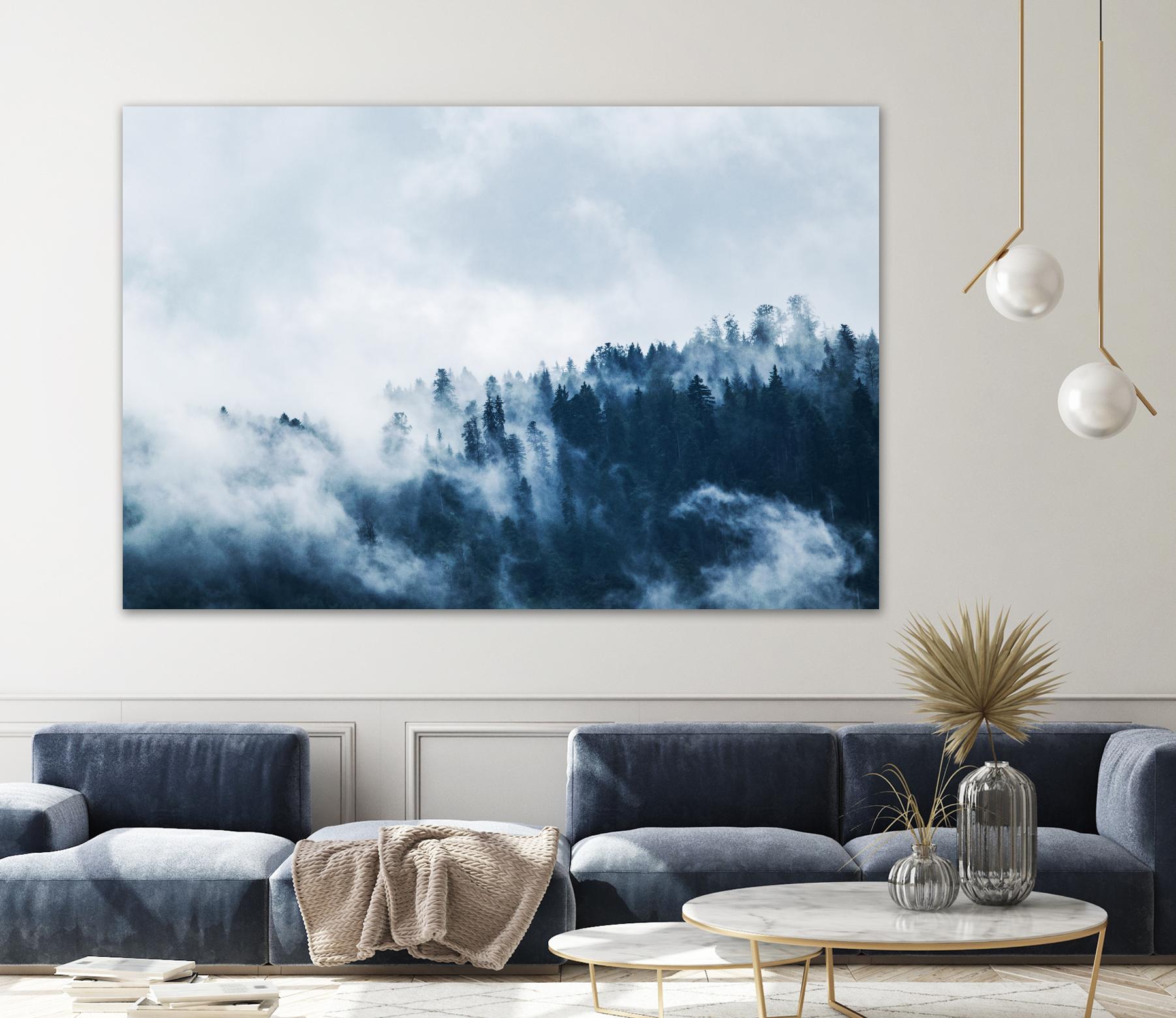 Foggy forest by Pexels on GIANT ART - white landscape