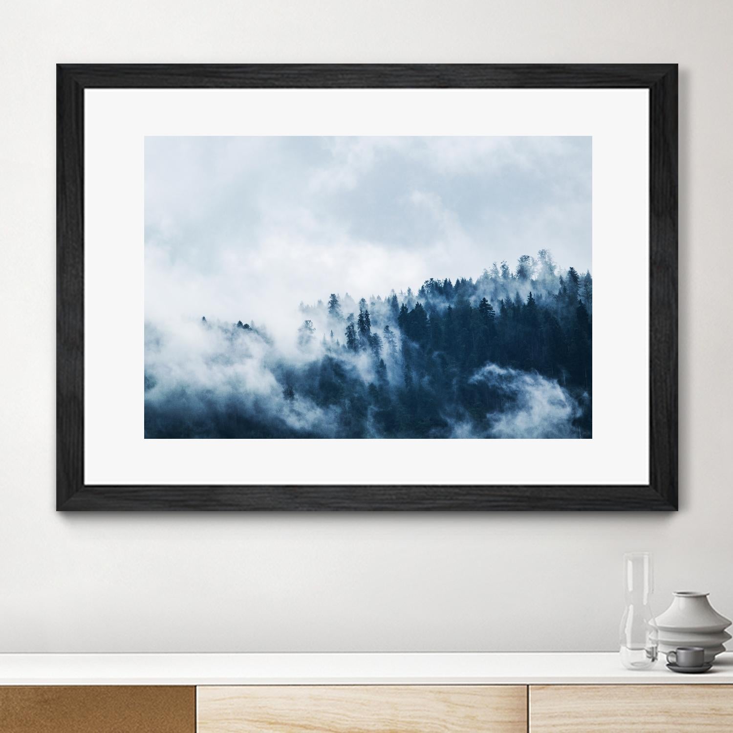 Foggy forest by Pexels on GIANT ART - white landscape