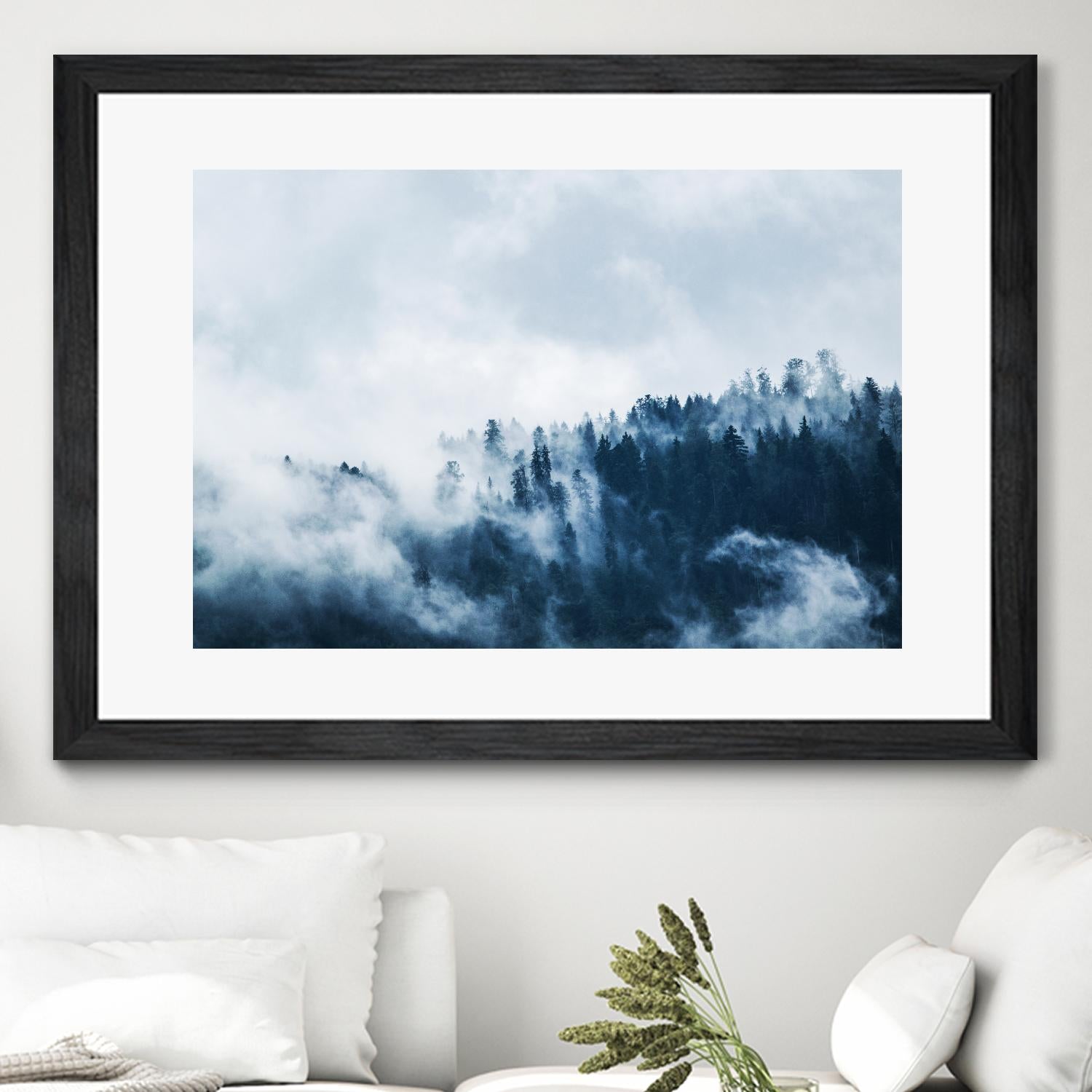 Foggy forest by Pexels on GIANT ART - white landscape