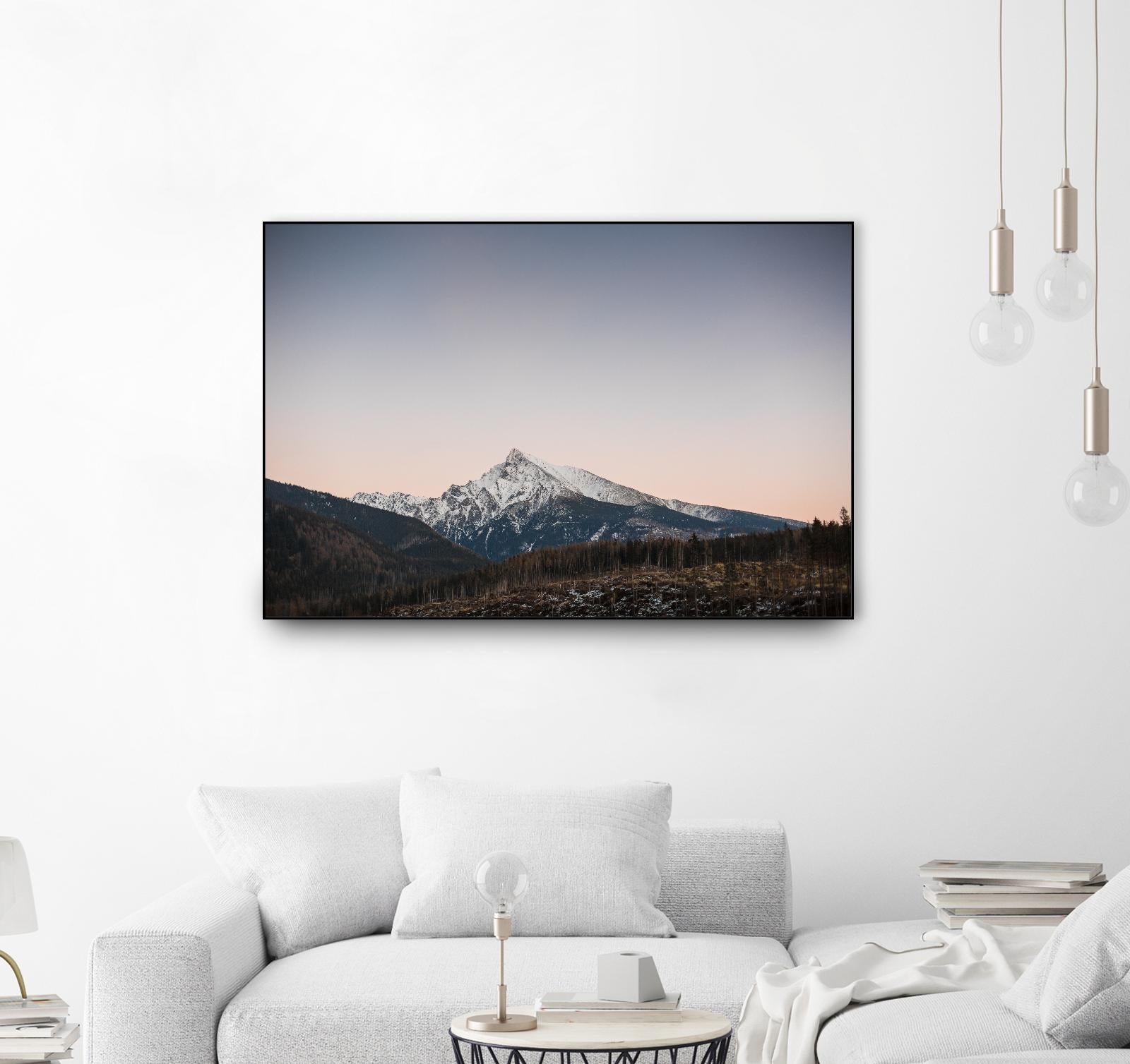 Mountain top by Pexels on GIANT ART - pink landscape