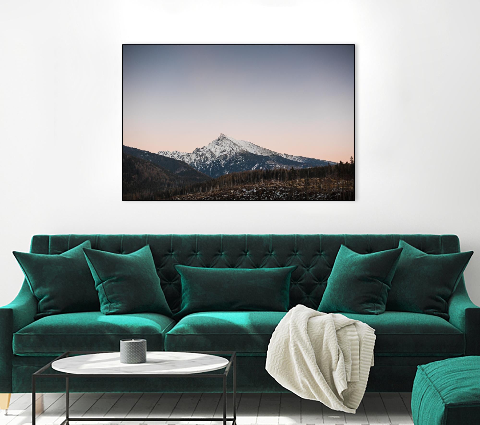 Mountain top by Pexels on GIANT ART - pink landscape