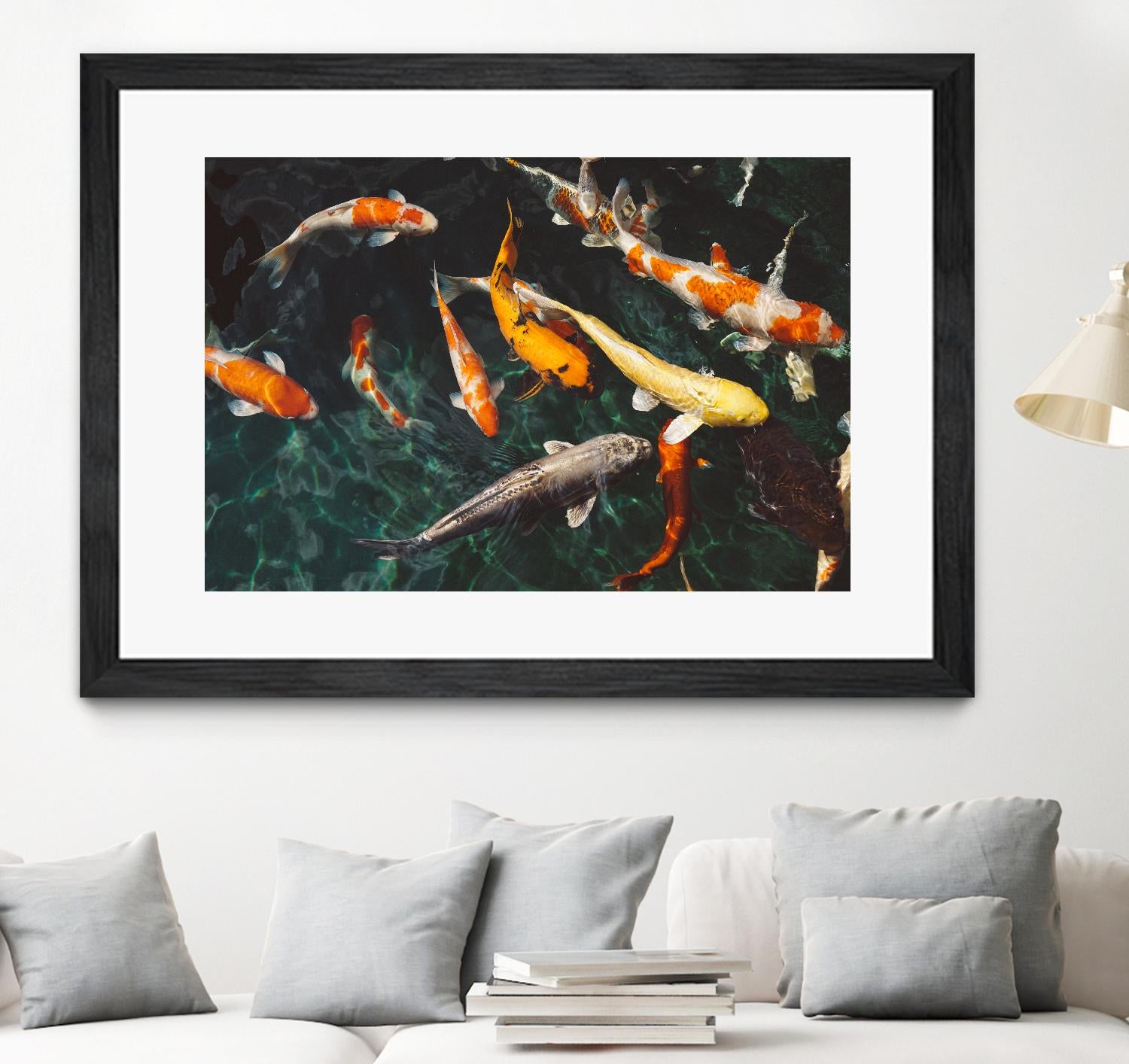 Koi by Pexels on GIANT ART - green animals