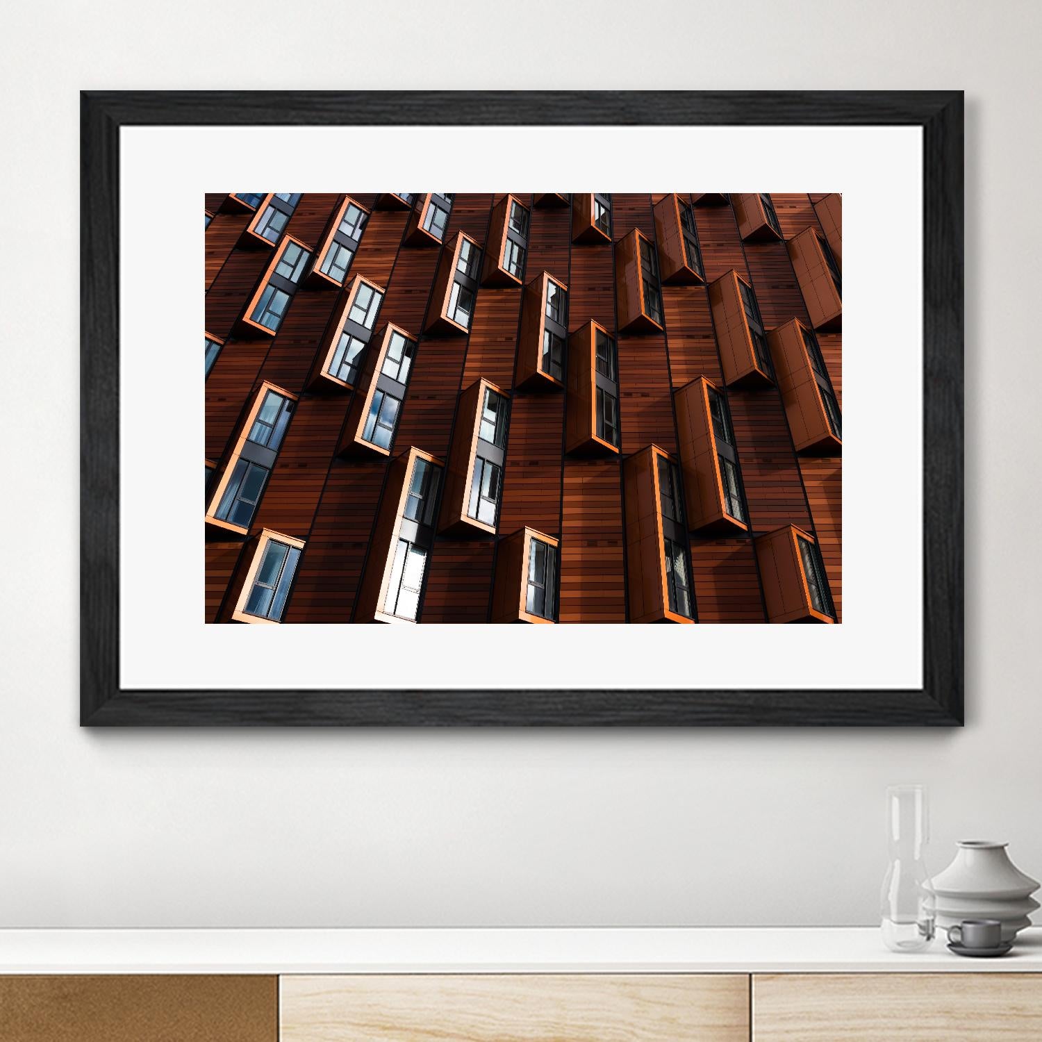 Windows III by Pexels on GIANT ART - black architectural