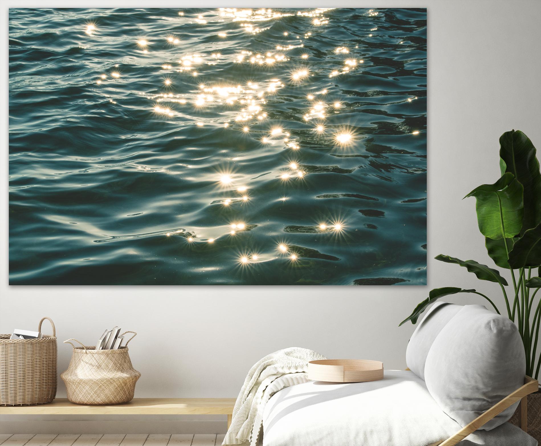 Sea sparkles by Pexels on GIANT ART - yellow sea scene