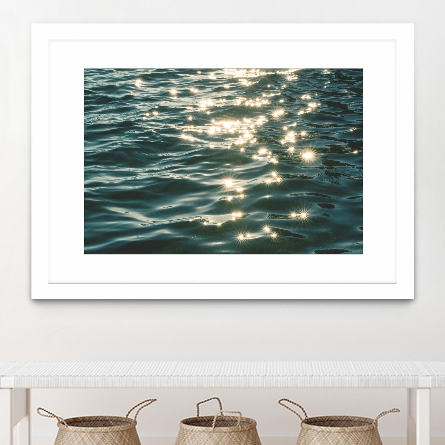 Sea sparkles by Pexels on GIANT ART - yellow sea scene