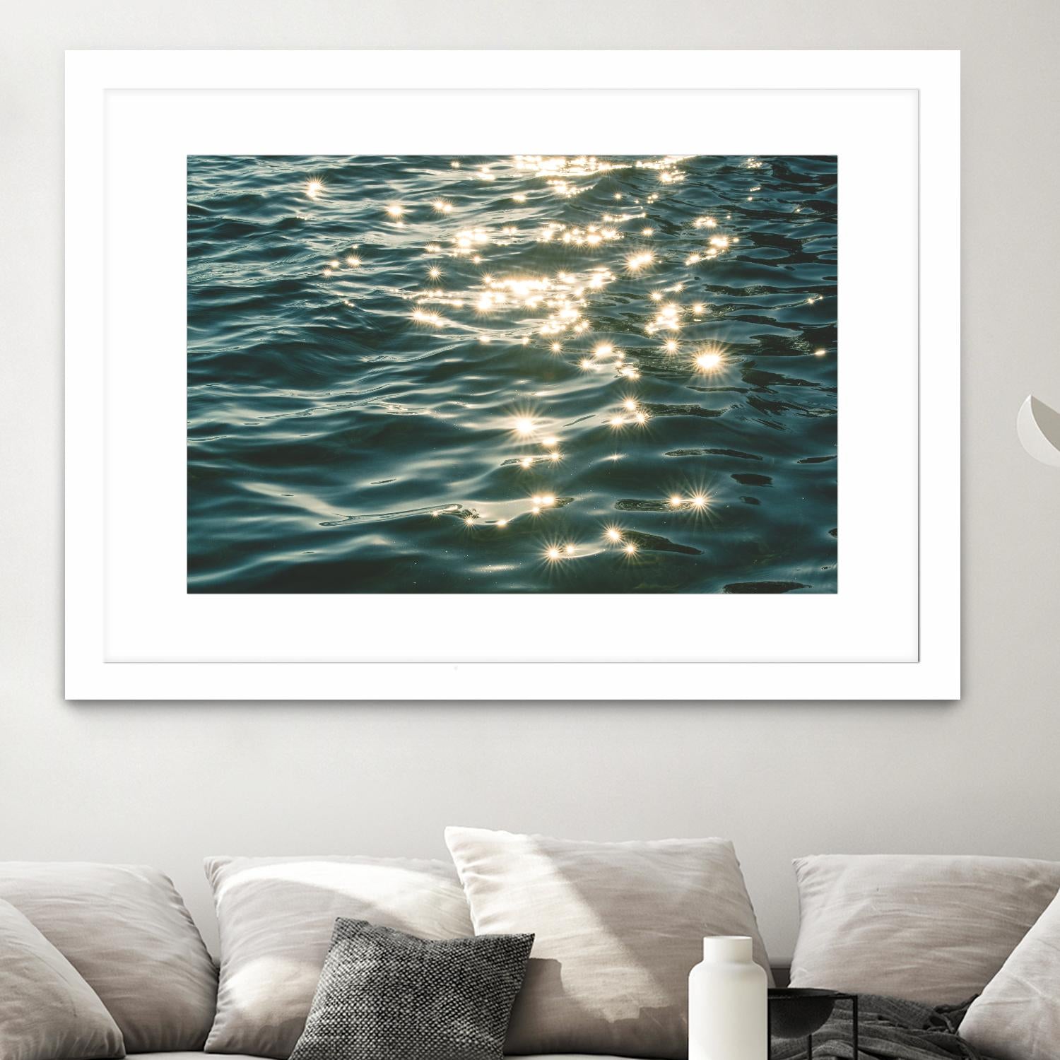 Sea sparkles by Pexels on GIANT ART - yellow sea scene