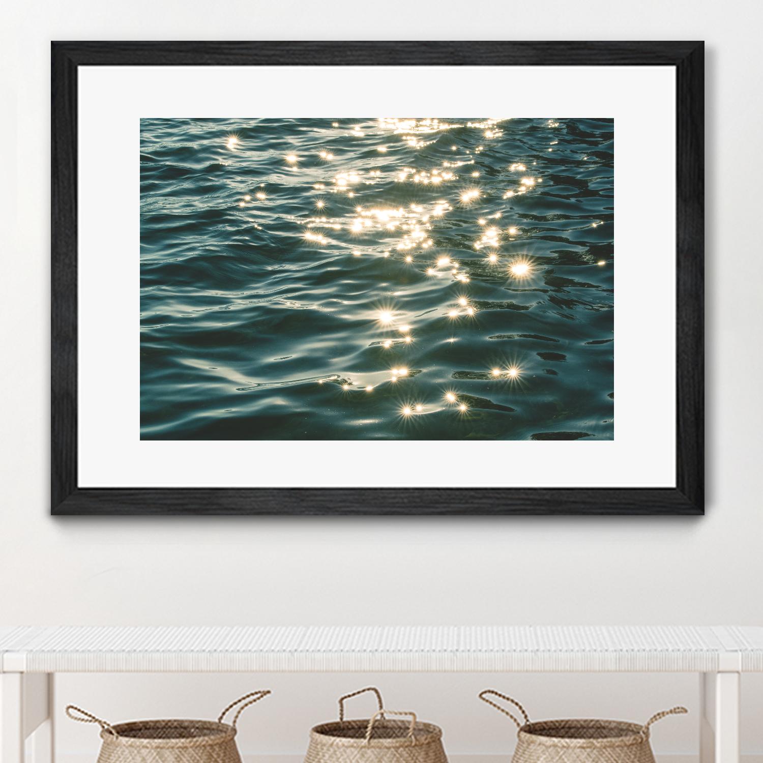 Sea sparkles by Pexels on GIANT ART - yellow sea scene