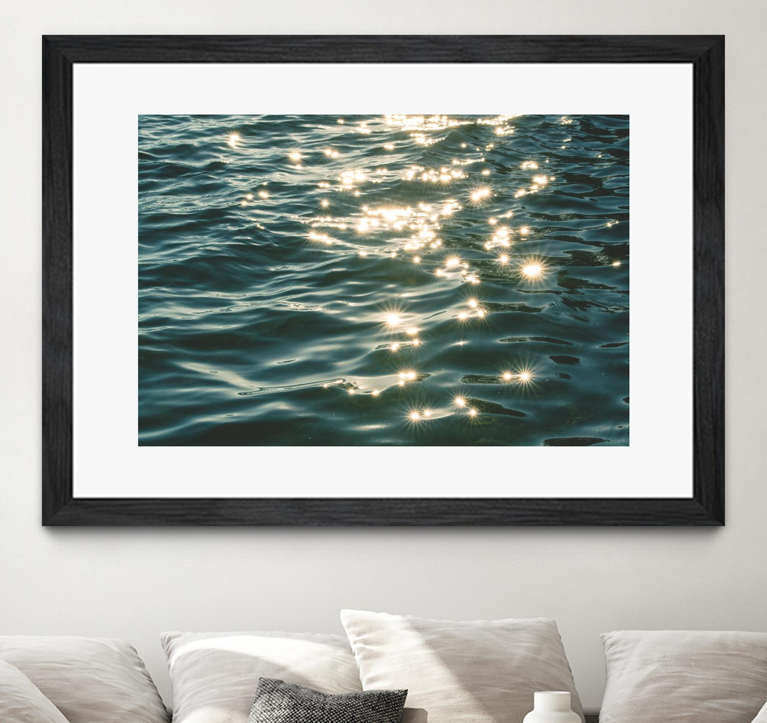 Sea sparkles by Pexels on GIANT ART - yellow sea scene