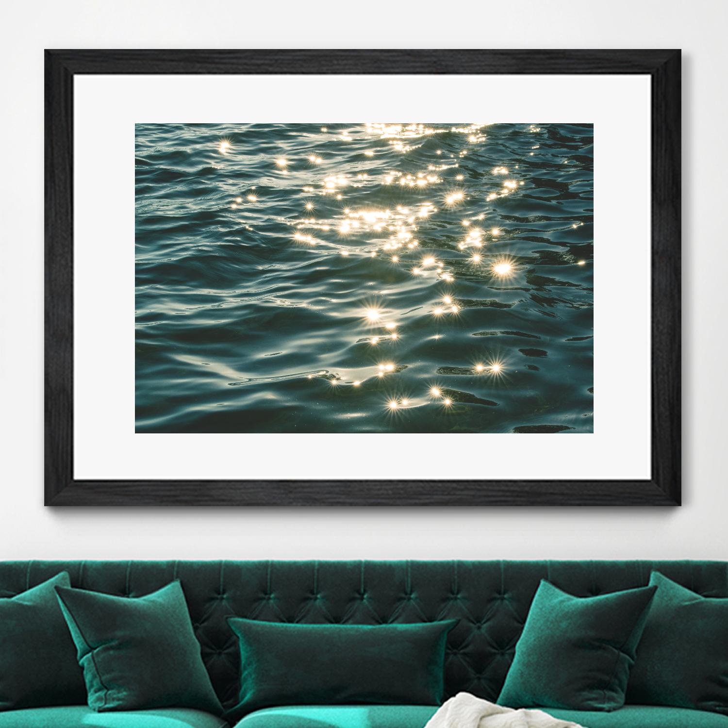 Sea sparkles by Pexels on GIANT ART - yellow sea scene