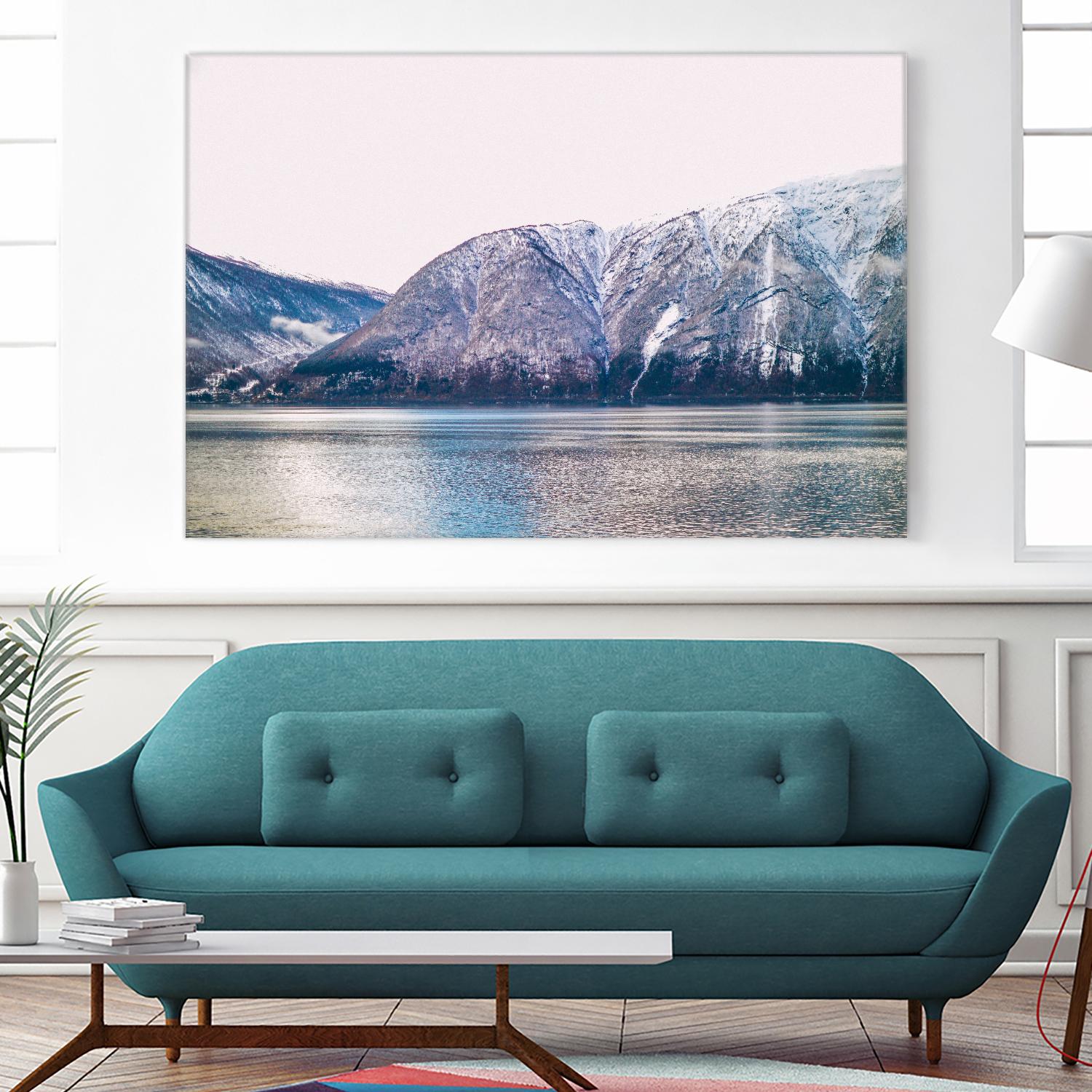 Mountains lake by Pexels on GIANT ART - blue landscape