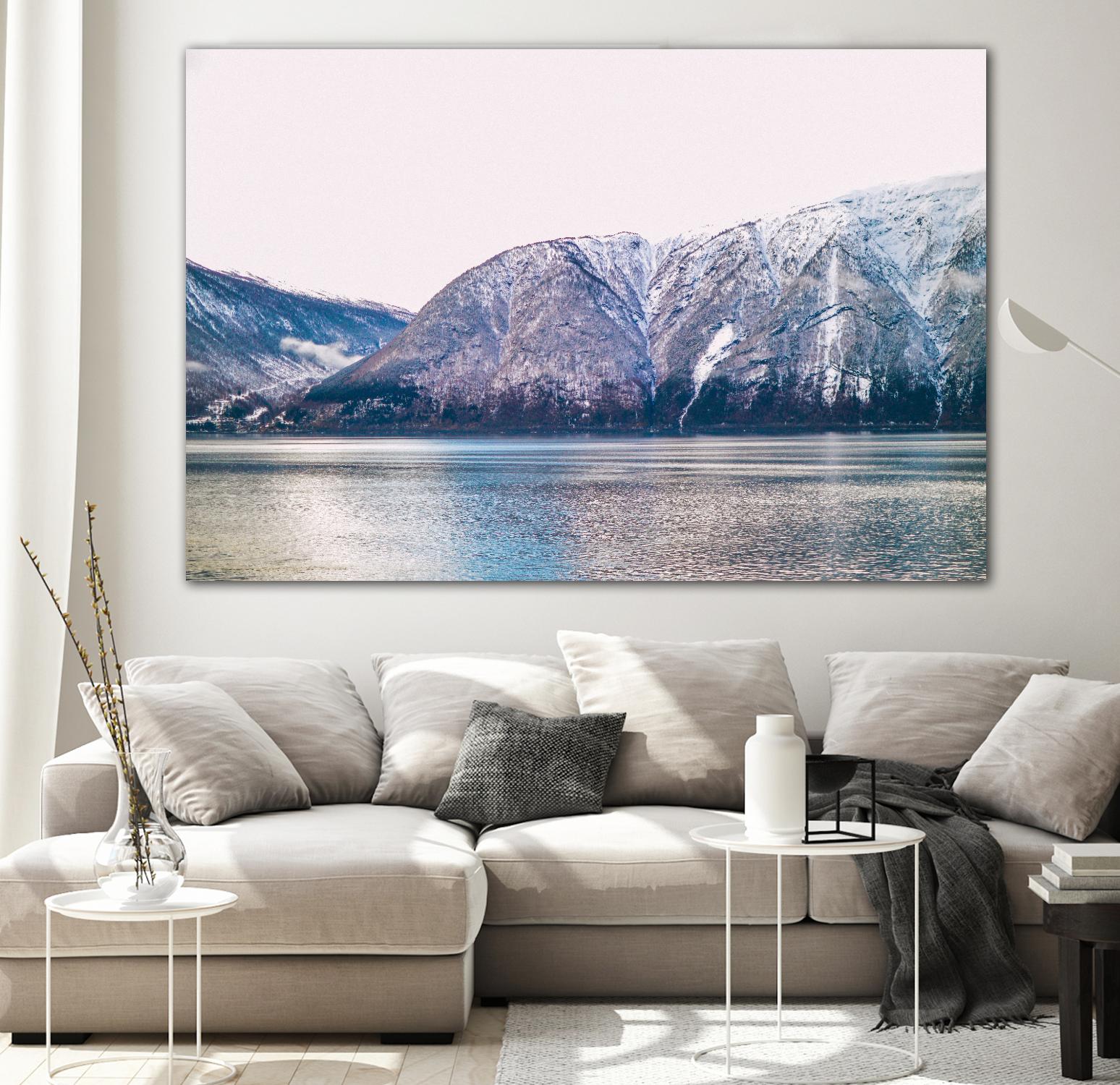 Mountains lake by Pexels on GIANT ART - blue landscape